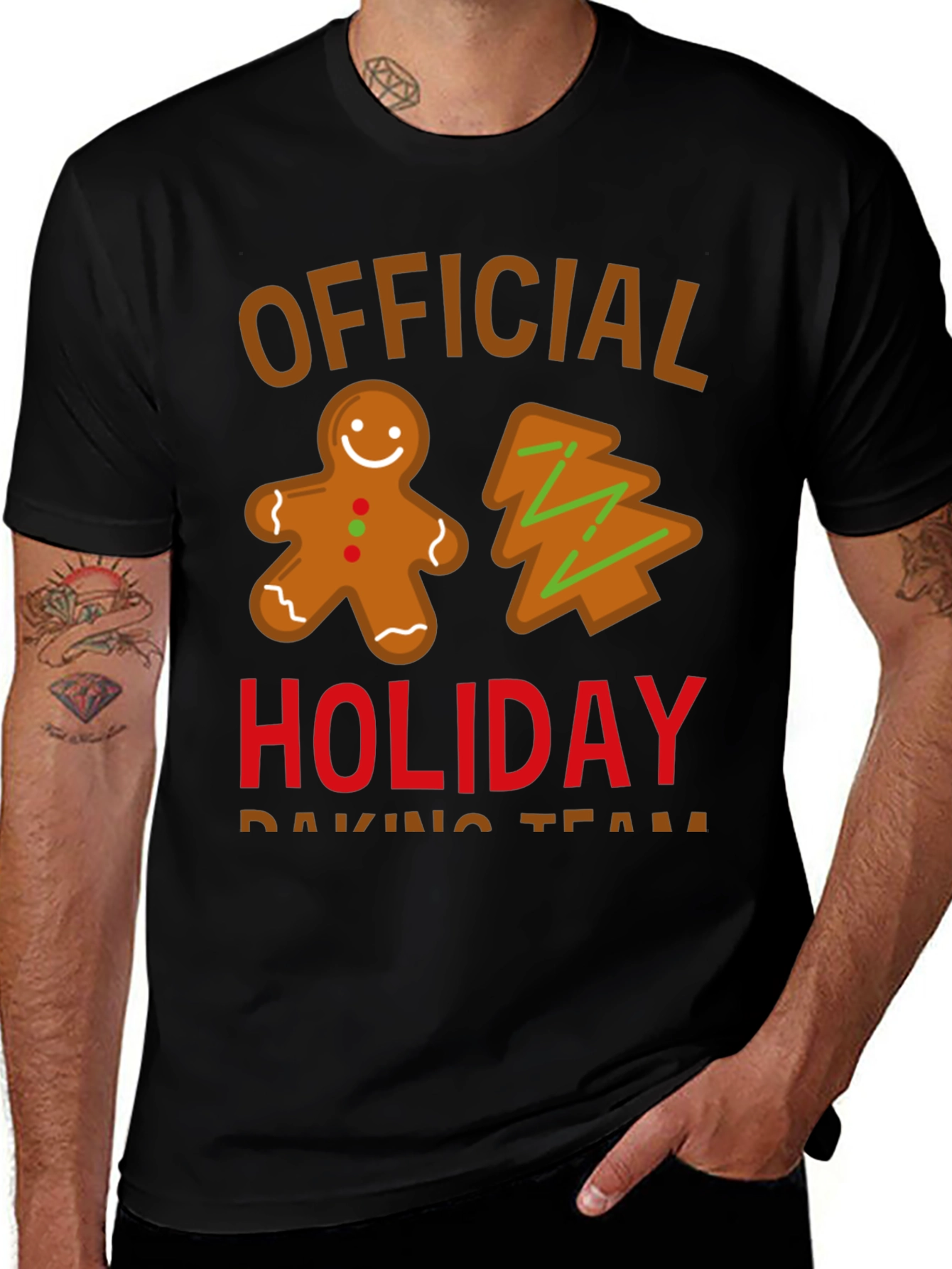 Official Holiday Baking Team Crewneck T-Shirt