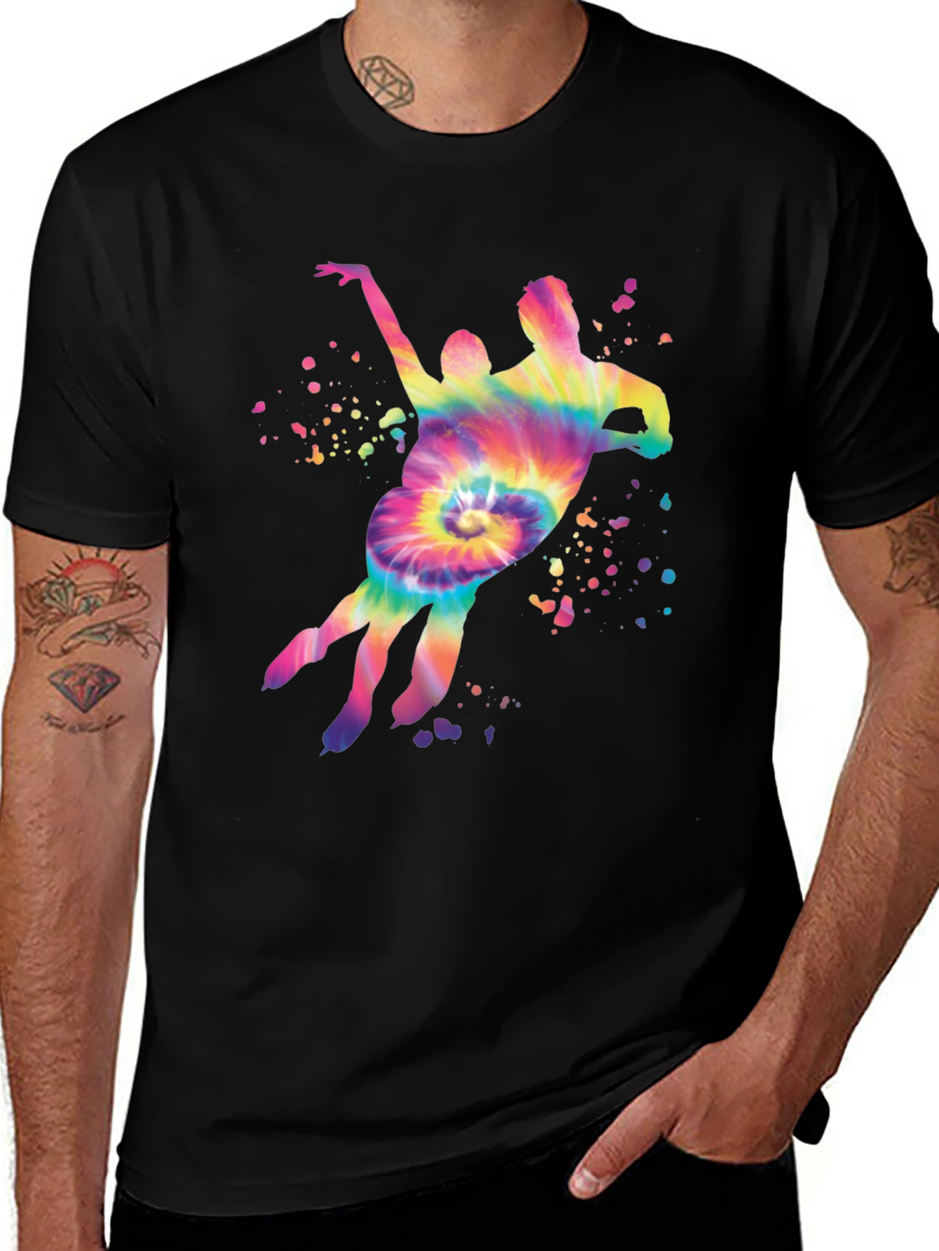 Variant 10 of Tie-Dye Dancing Couple Graphic Tee