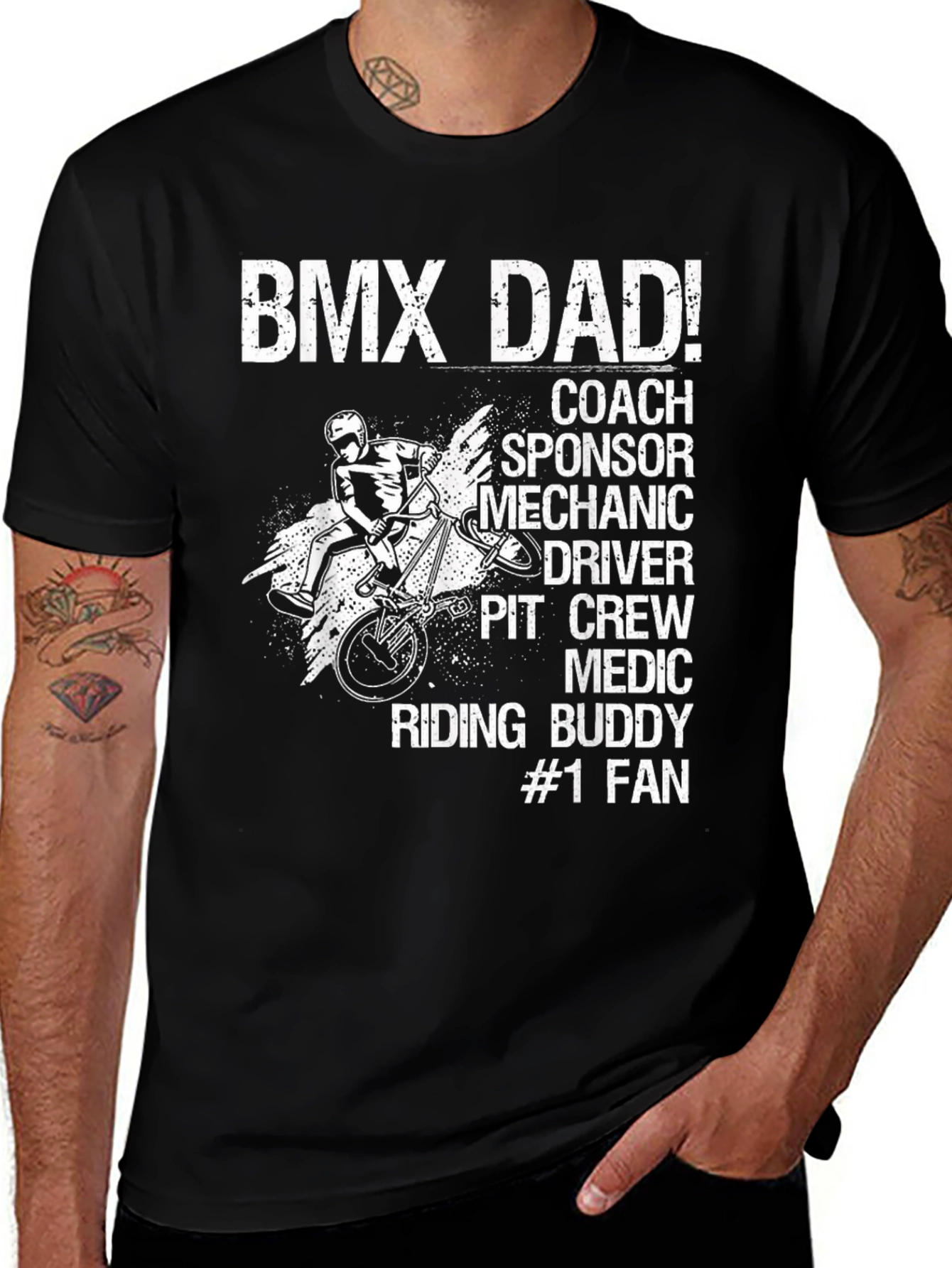 BMX Dad T-Shirt - Coach, Sponsor, Mechanic, Driver