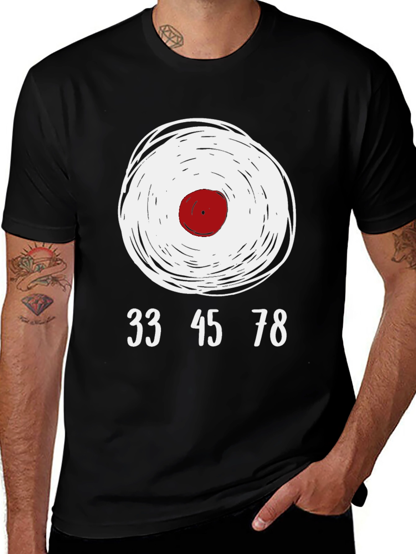 Variant 13 of Retro Vinyl Record T-Shirt - 33 45 78 RPM