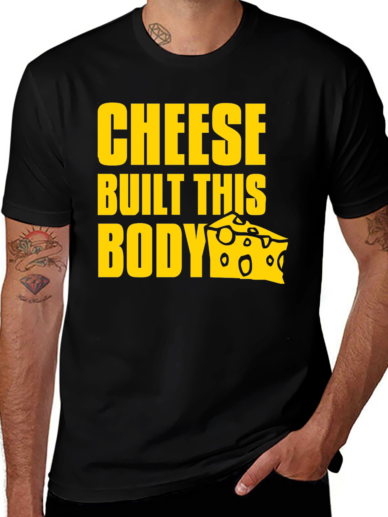 Variant 13 of Cheese Built This Body Graphic T-Shirt