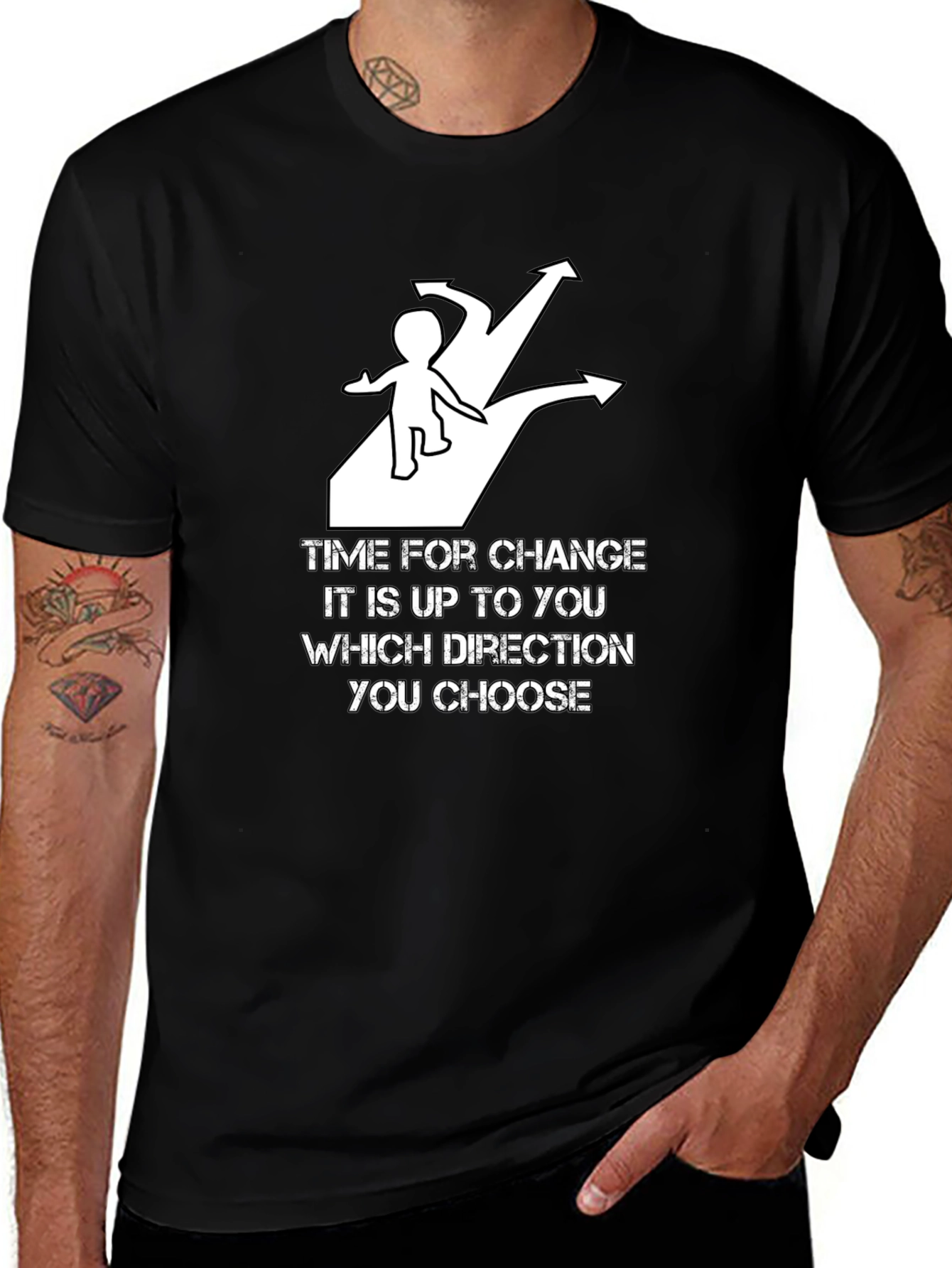 Time For Change Graphic Tee - Choose Your Path