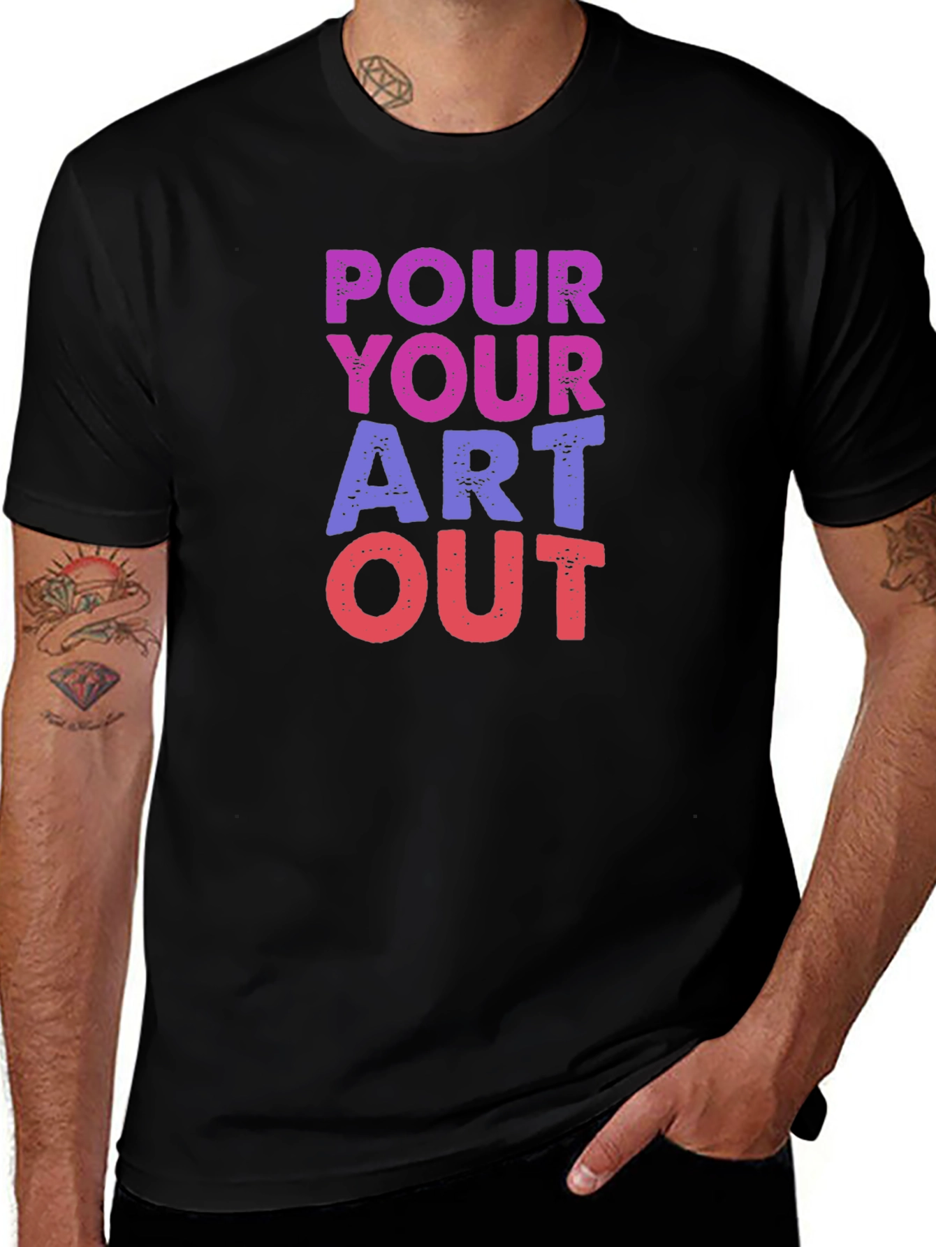 Variant 30 of Pour Your Art Out Graphic Tee - Artsy T-Shirt