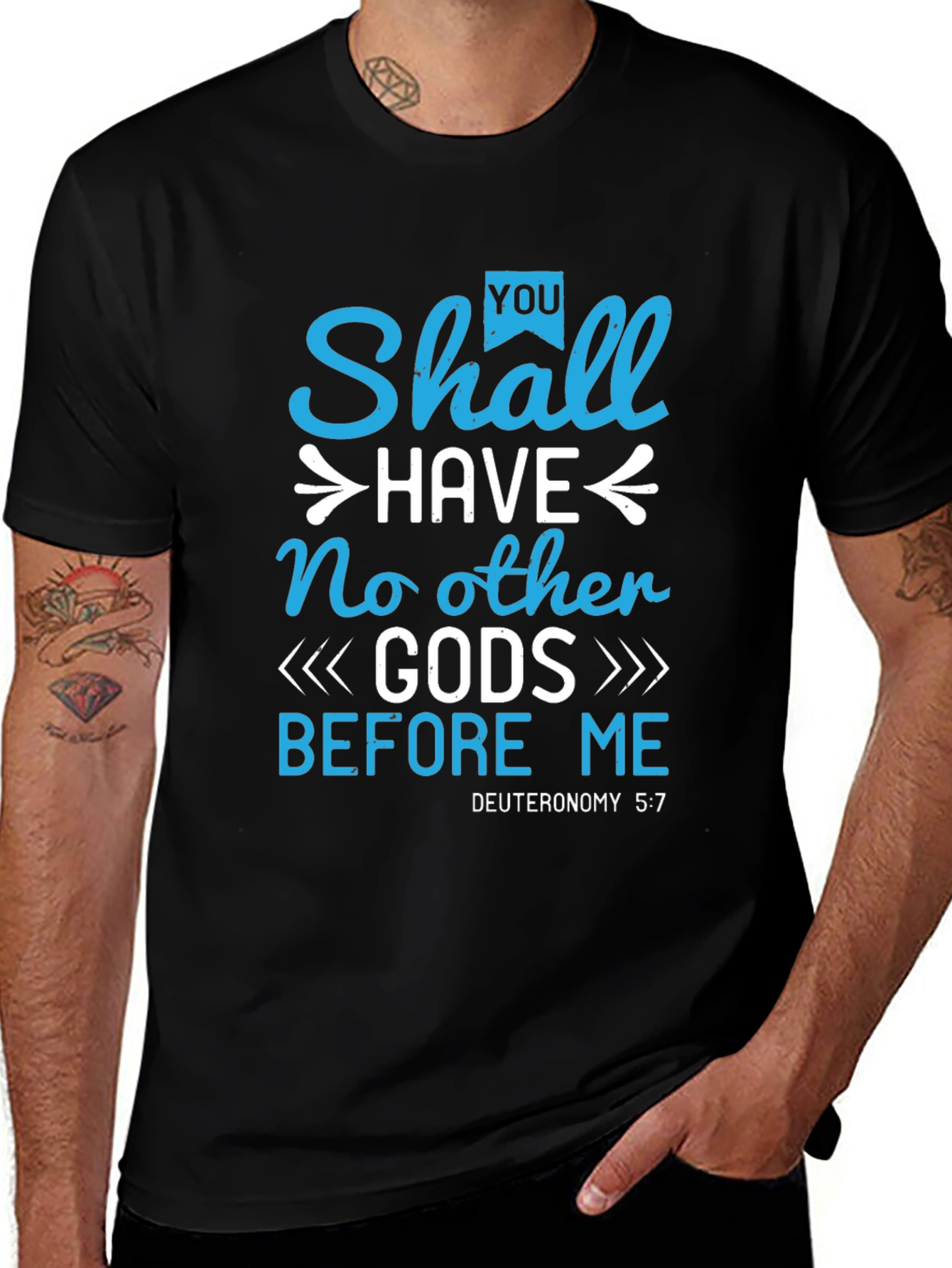 Variant 23 of Religious T-Shirt - 'No Other Gods Before Me'