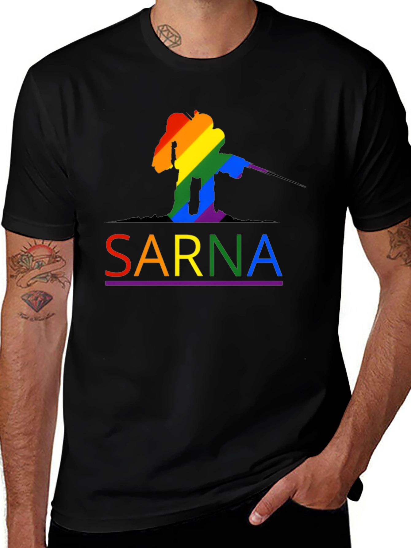 Variant 4 of SARNA Rainbow Warrior T-Shirt - Pride Apparel