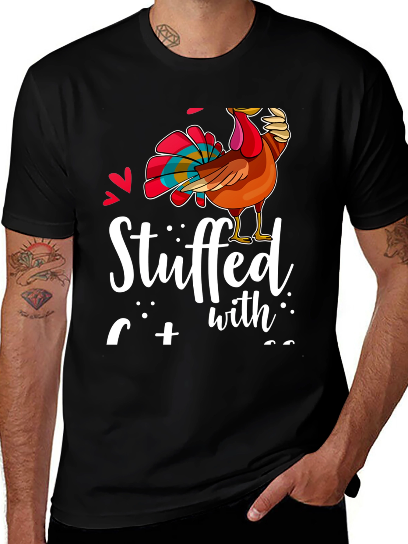Stuffed With Gratitude T-Shirt - Thanksgiving Apparel