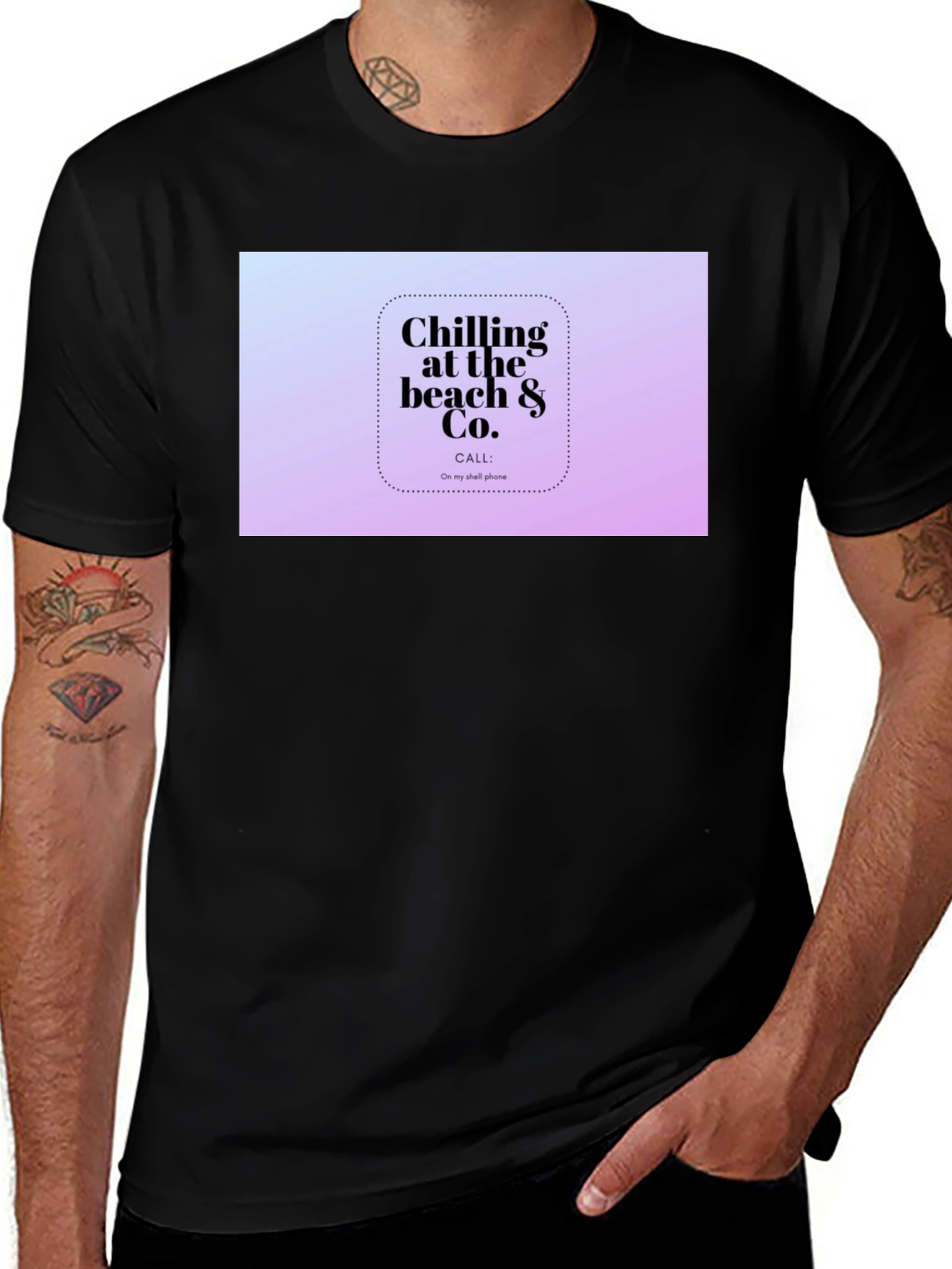 Variant 19 of Chilling at the Beach & Co. Men's T-Shirt