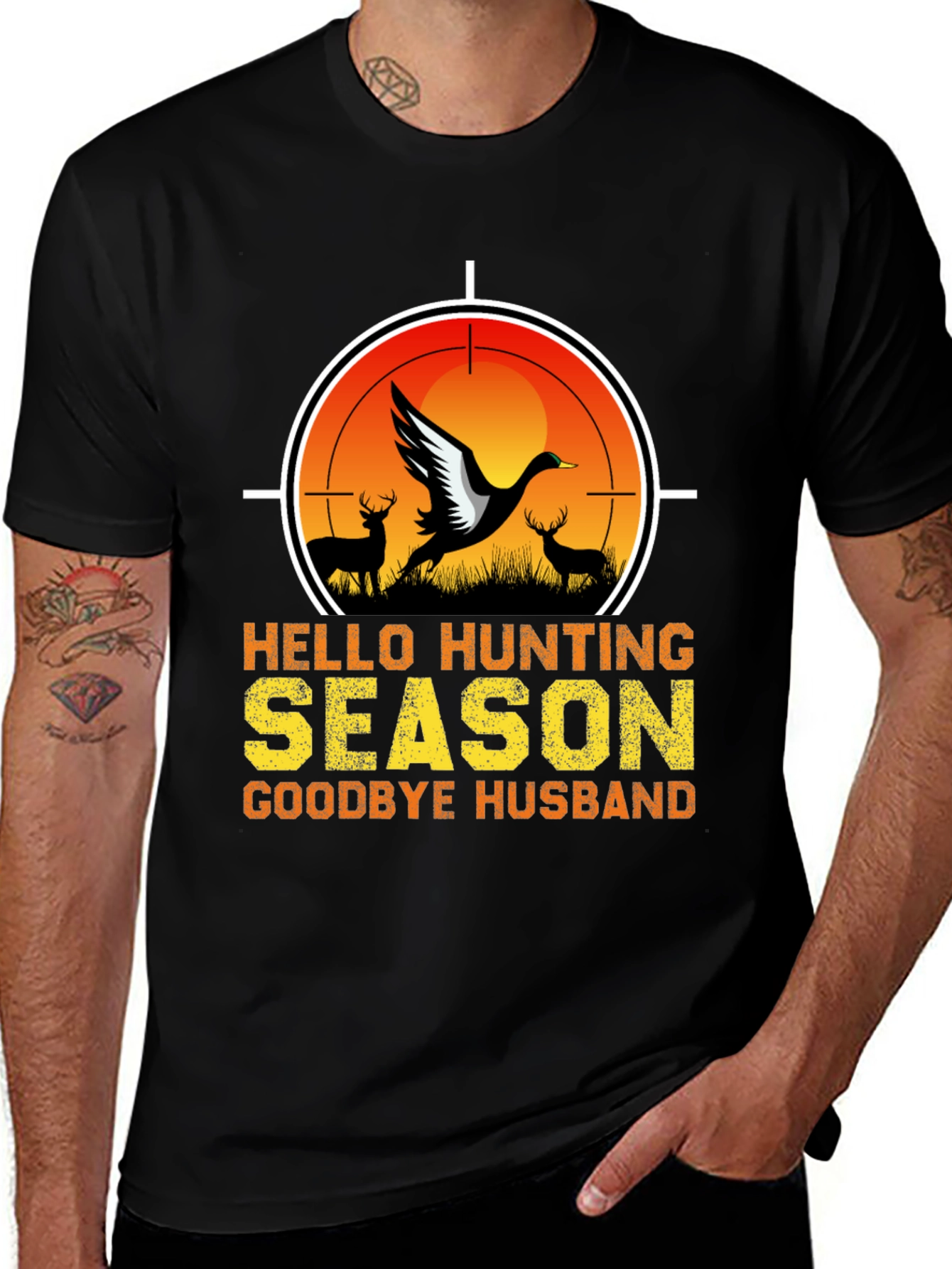 Variant 4 of Hello Hunting Season T-Shirt - Goodbye Husband Tee