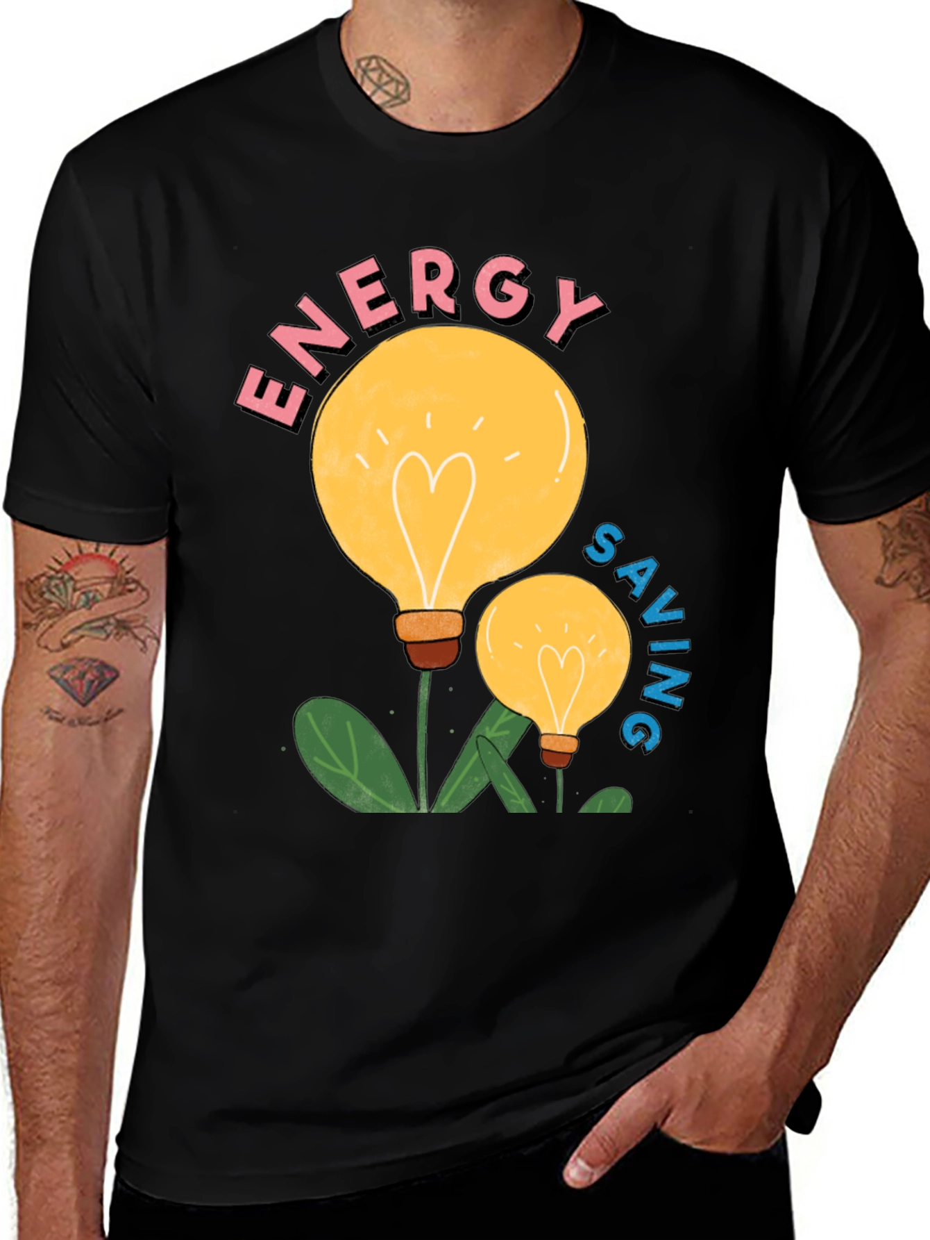 Variant 27 of Energy Saving Light Bulb Graphic T-Shirt