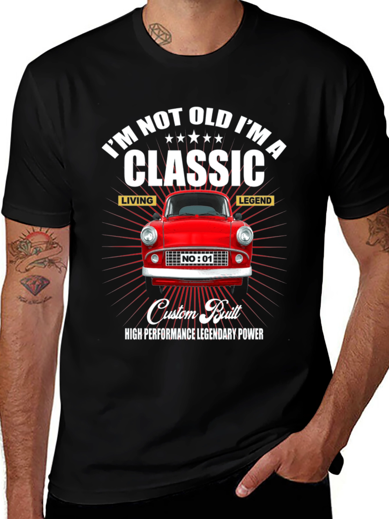 Variant 4 of Classic Car Graphic Tee - I'm Not Old, I'm A Classic