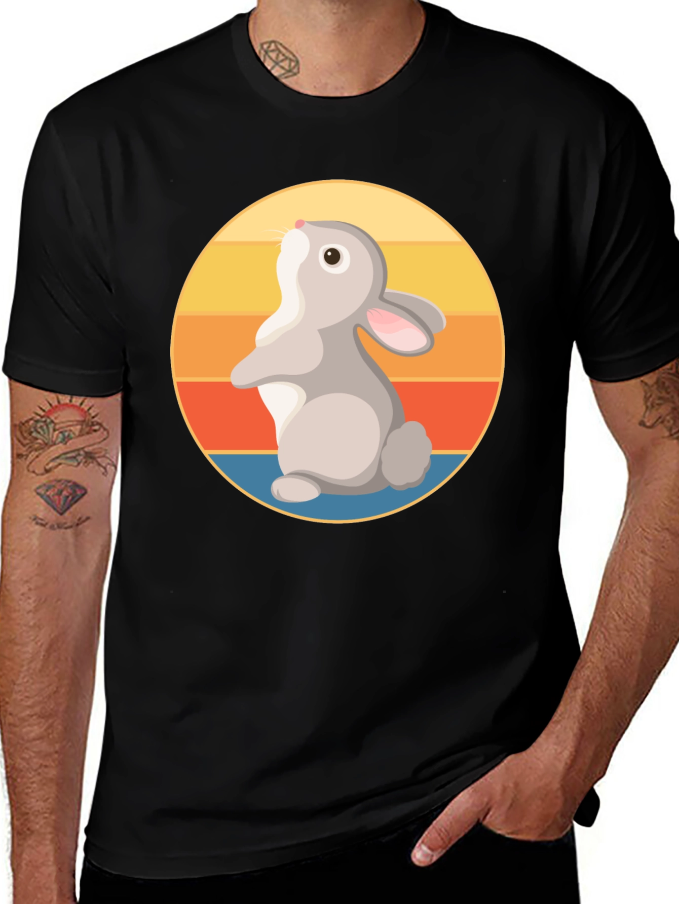 Variant 19 of Retro Rabbit Graphic Tee