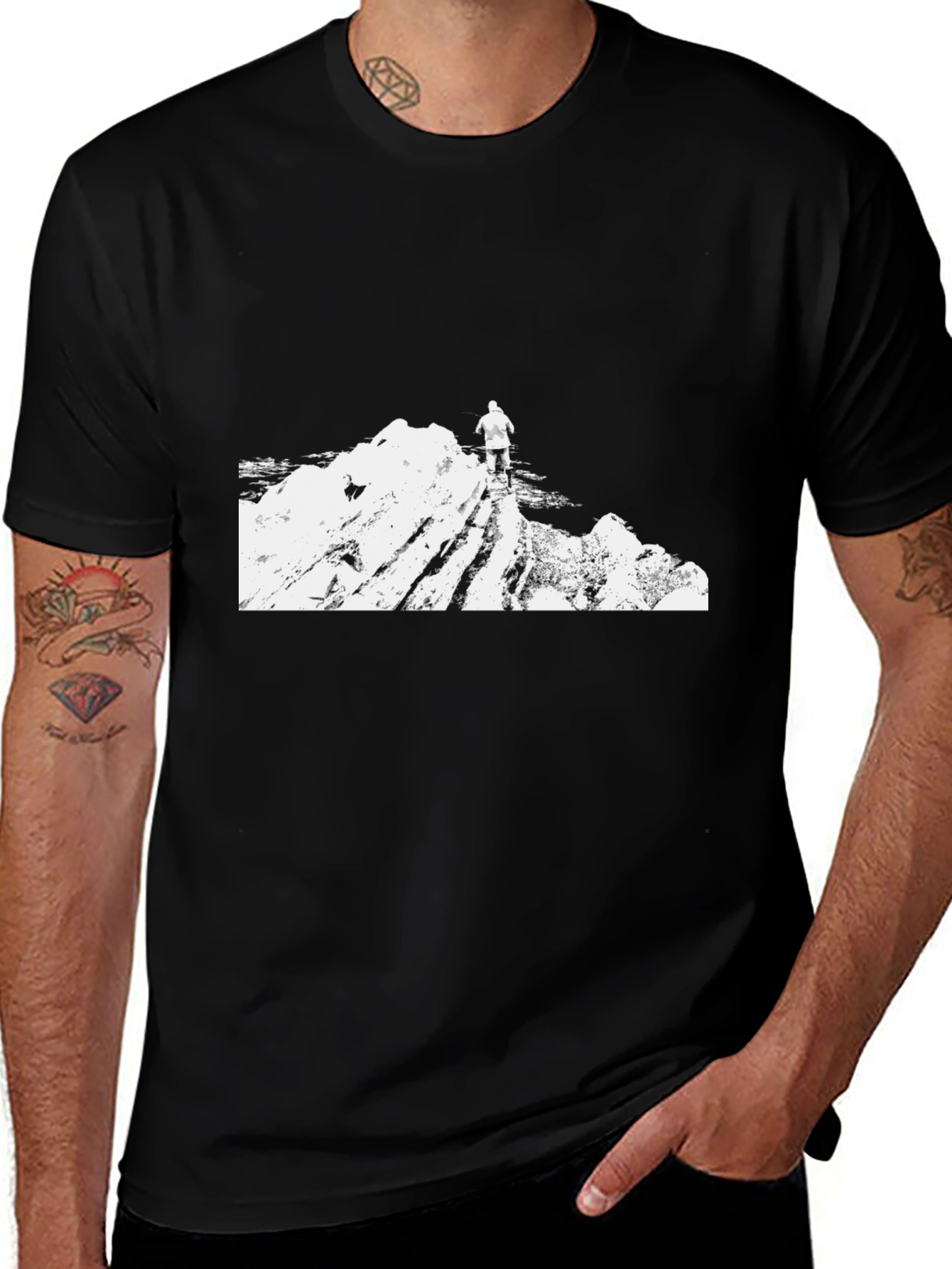 Variant 26 of Mountain Climber Graphic Tee - Black