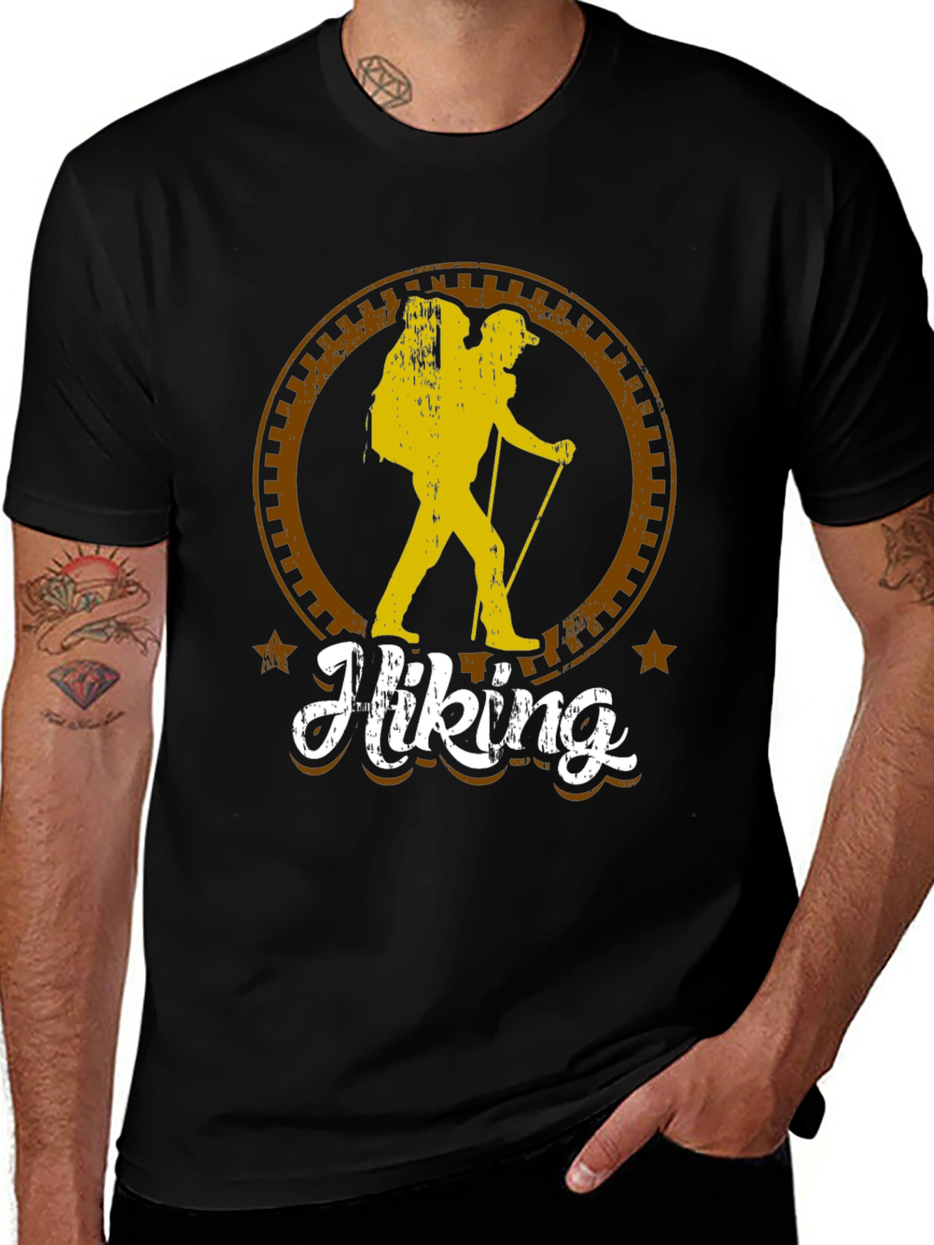 Variant 17 of Hiking Adventure Graphic Tee - Black