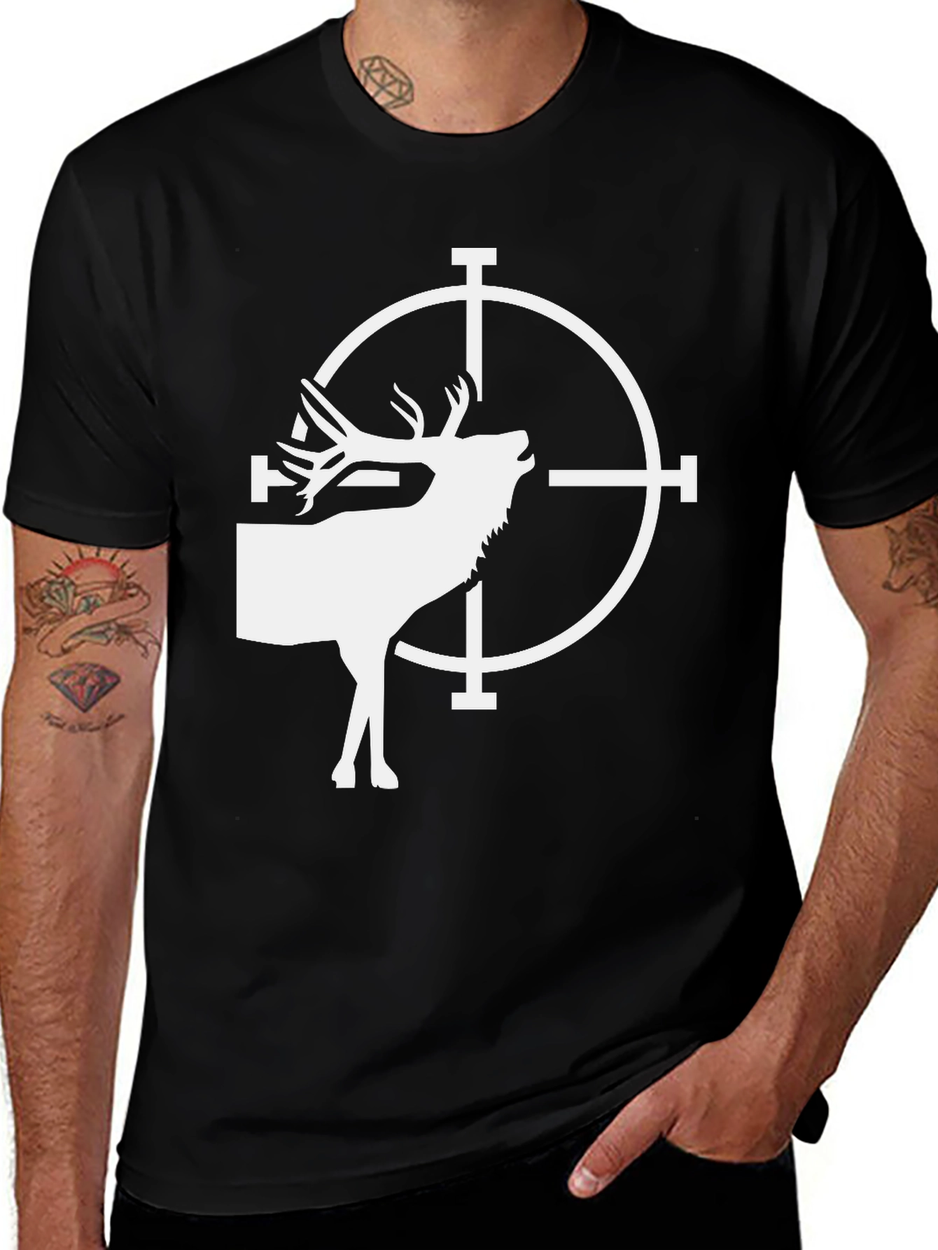 Variant 4 of Deer Target Graphic Tee - Hunting Style