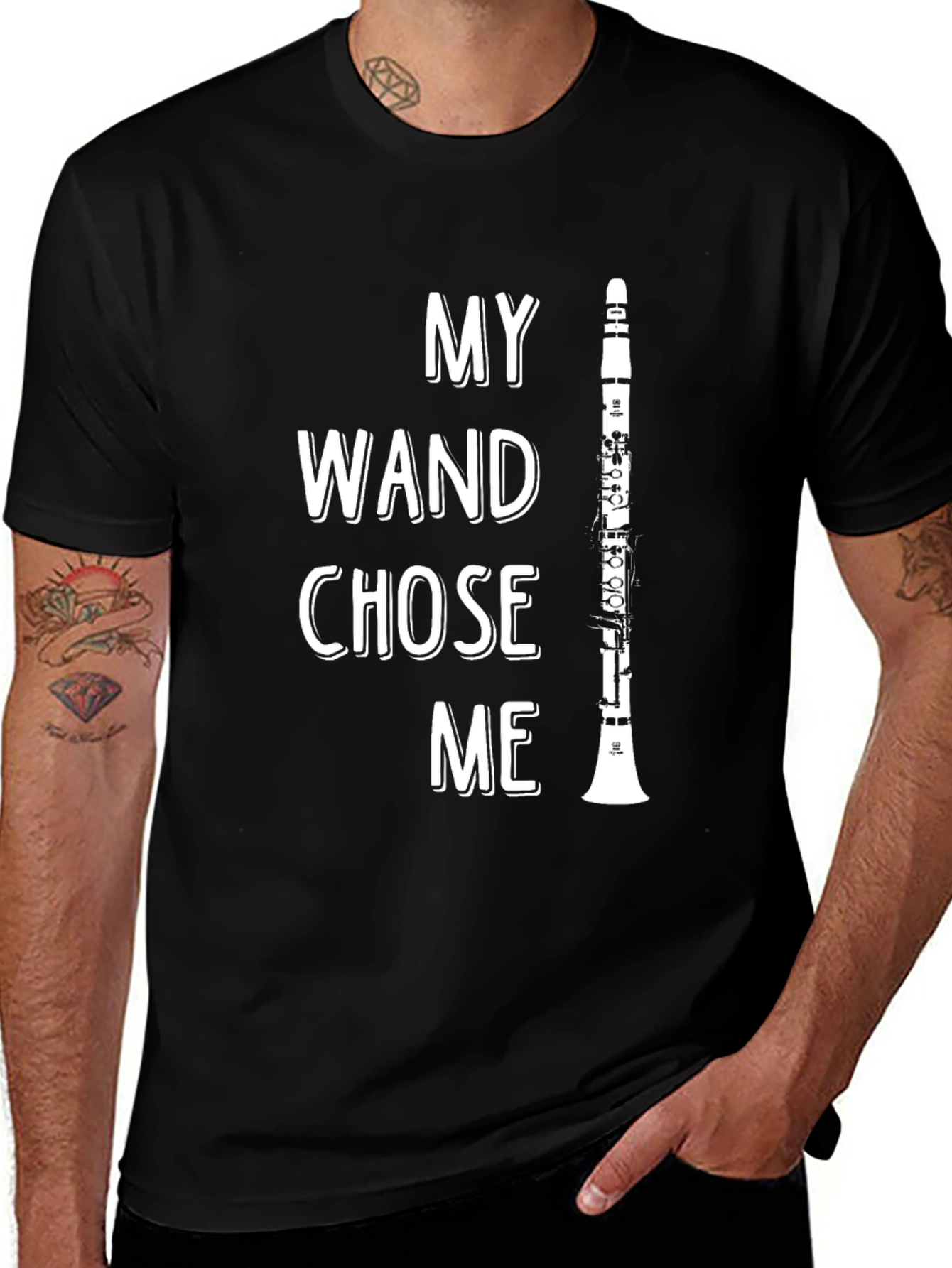 My Wand Chose Me Clarinet T-Shirt