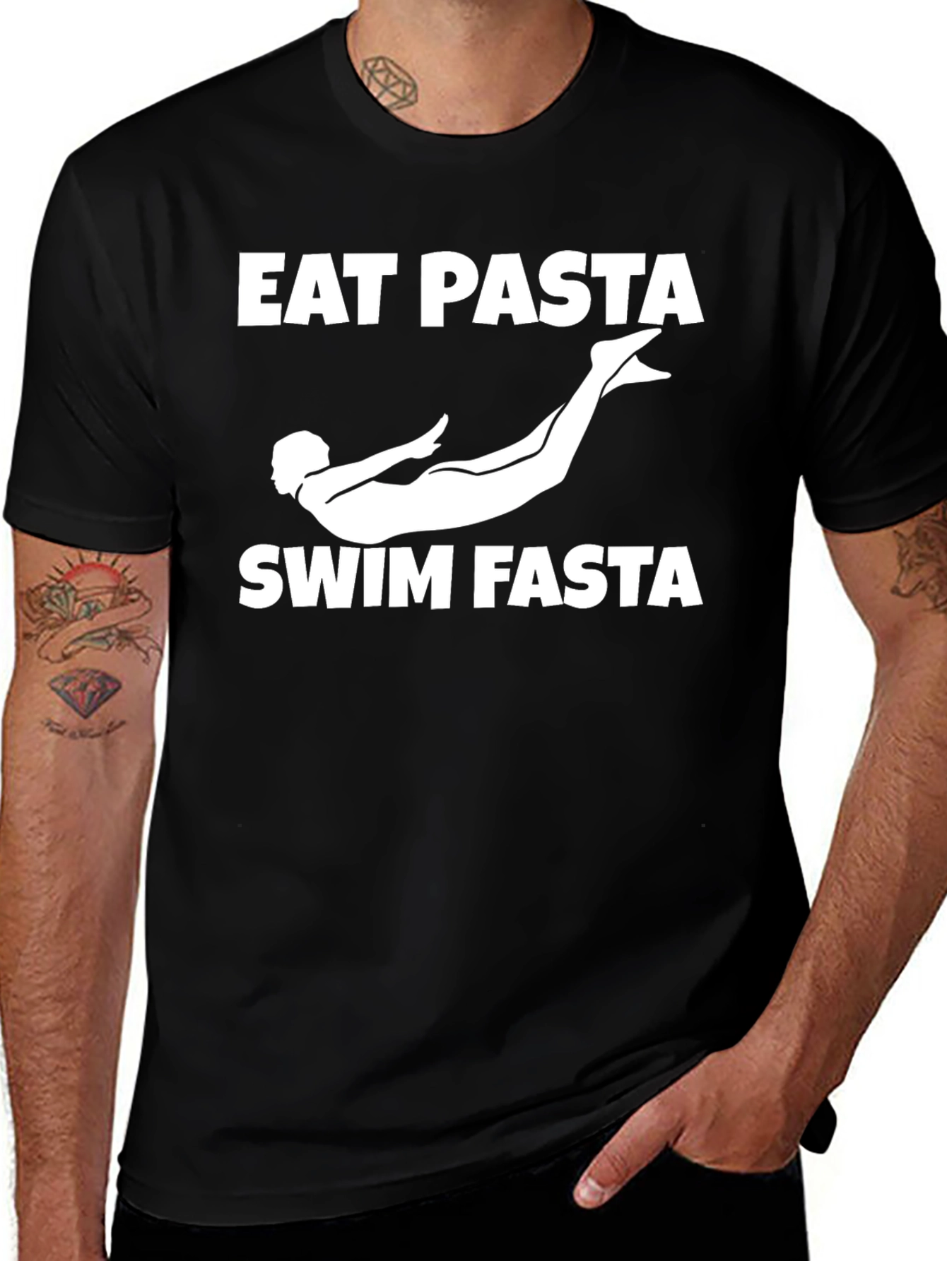 Variant 26 of Eat Pasta Swim Fasta T-Shirt