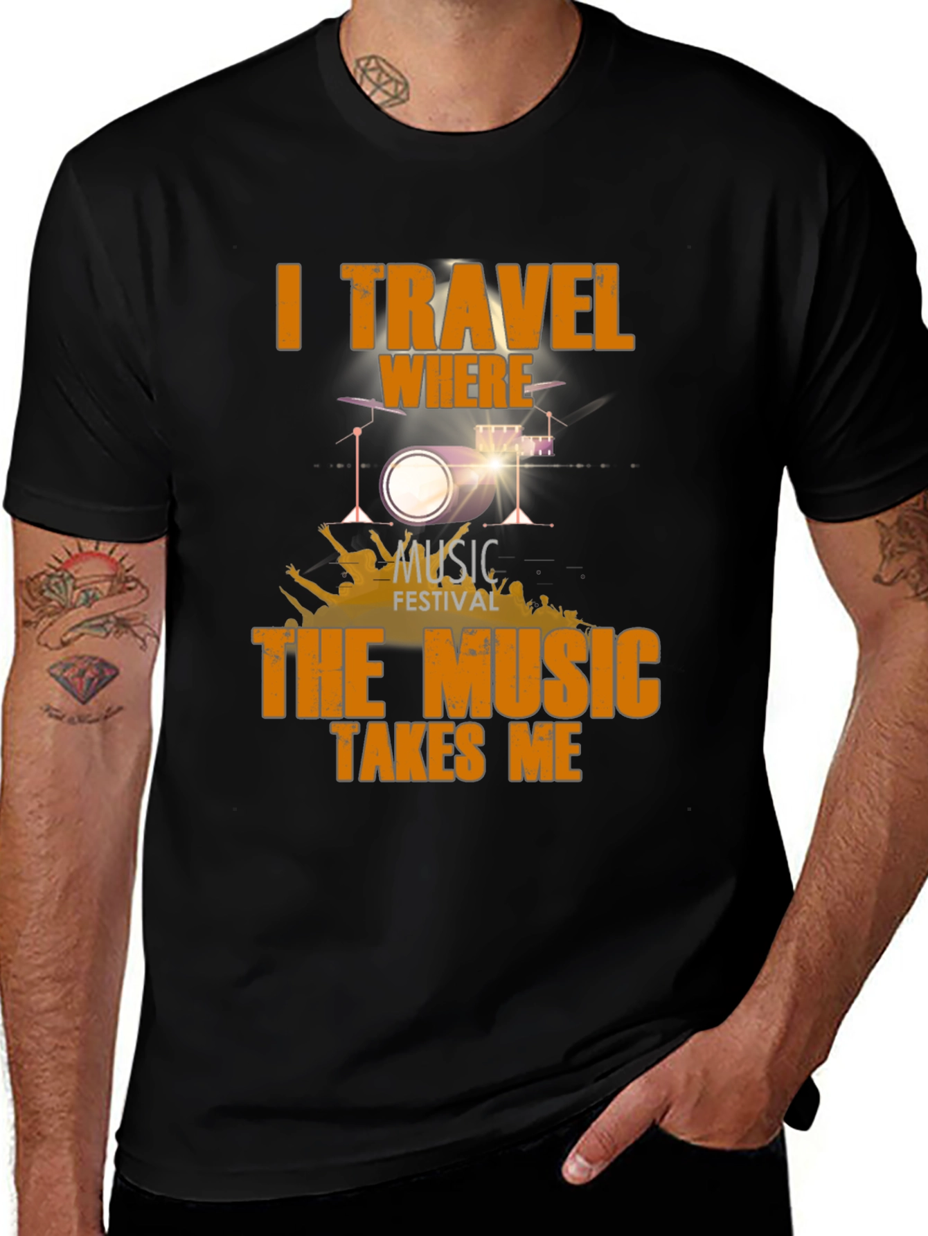 Variant 23 of Music Festival Drum Set T-Shirt
