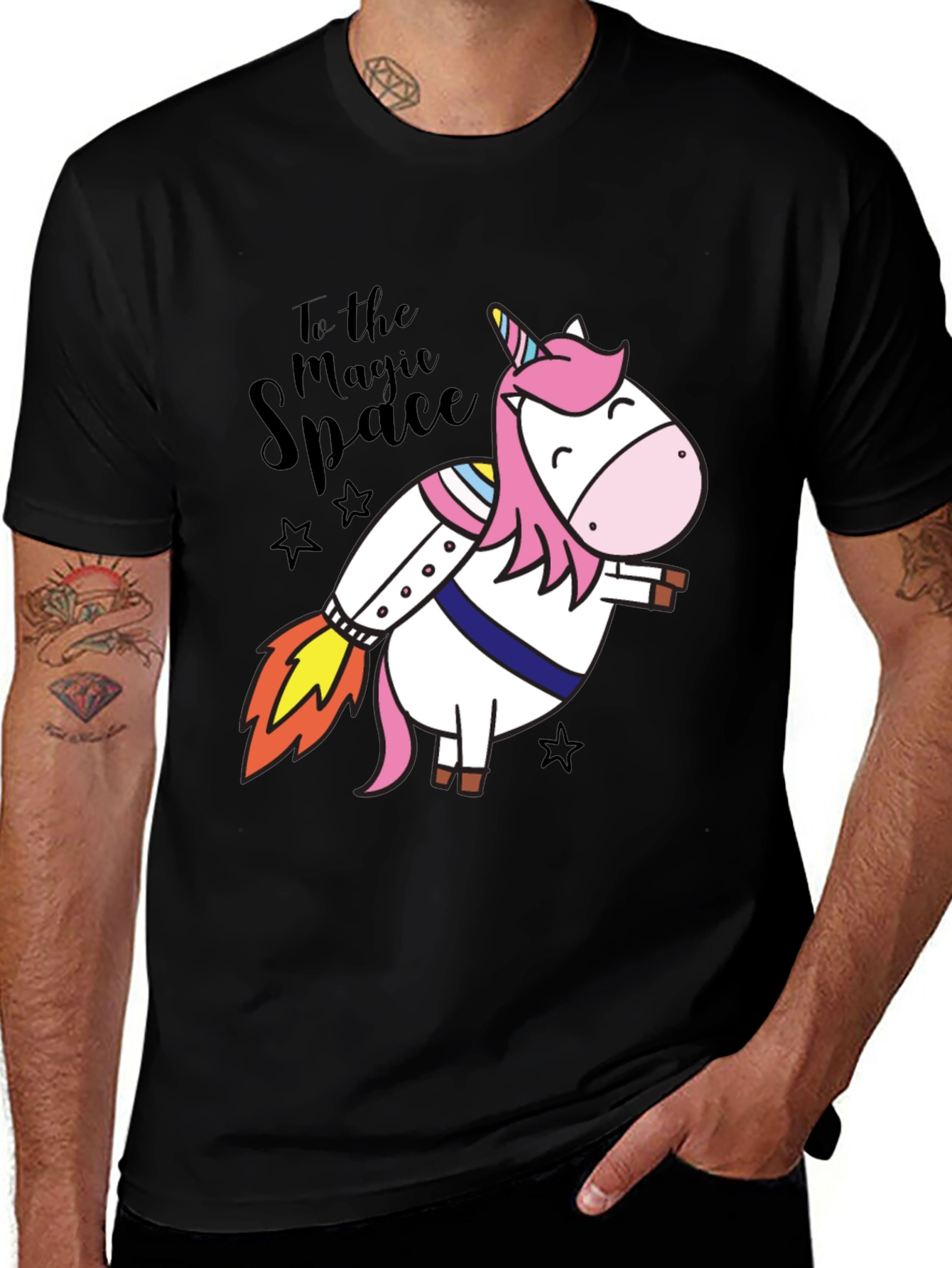 Variant 11 of Magic Space Unicorn Rocket T-Shirt