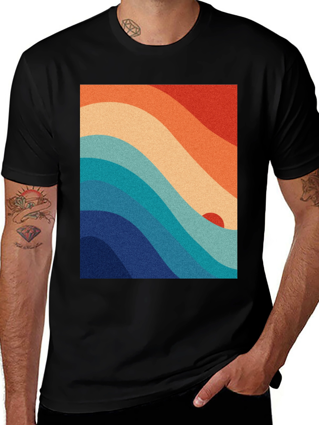Variant 9 of Retro Wave Graphic Tee - Vintage Style