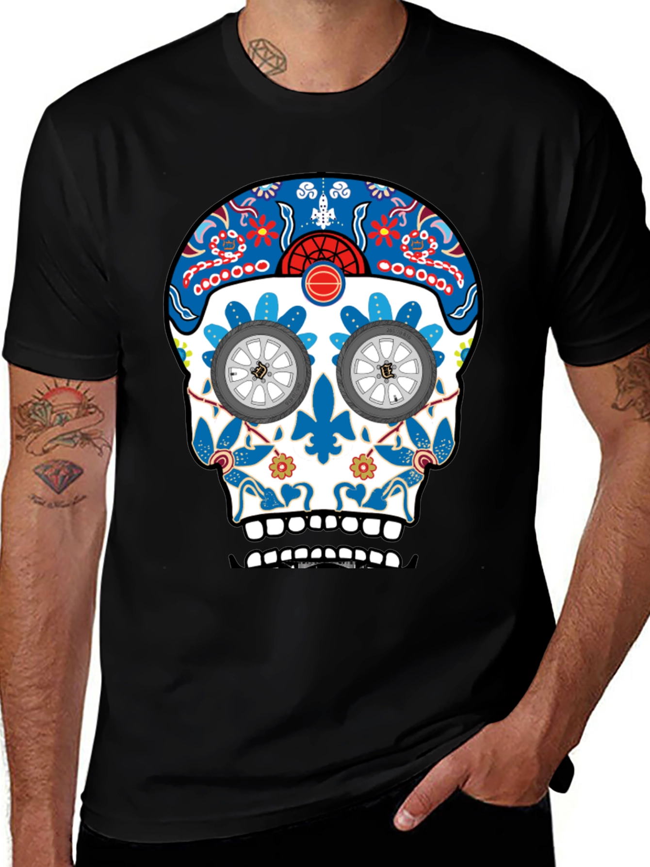Variant 3 of Skull Automotive T-Shirt