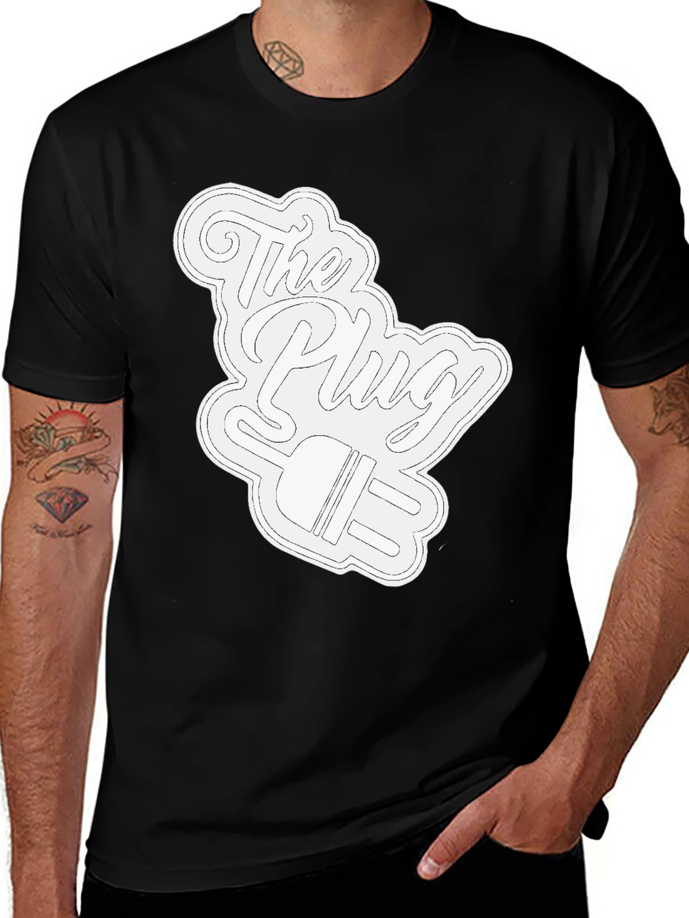 Black The Plug Graphic T-Shirt - Black main image