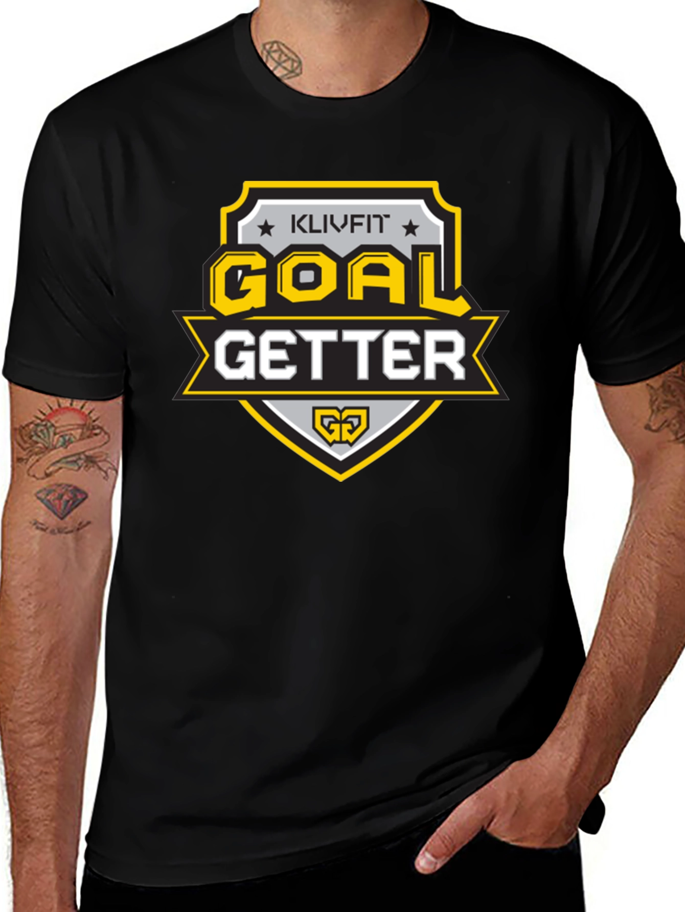 Variant 11 of Klivfit Goal Getter Graphic Print Black T-Shirt
