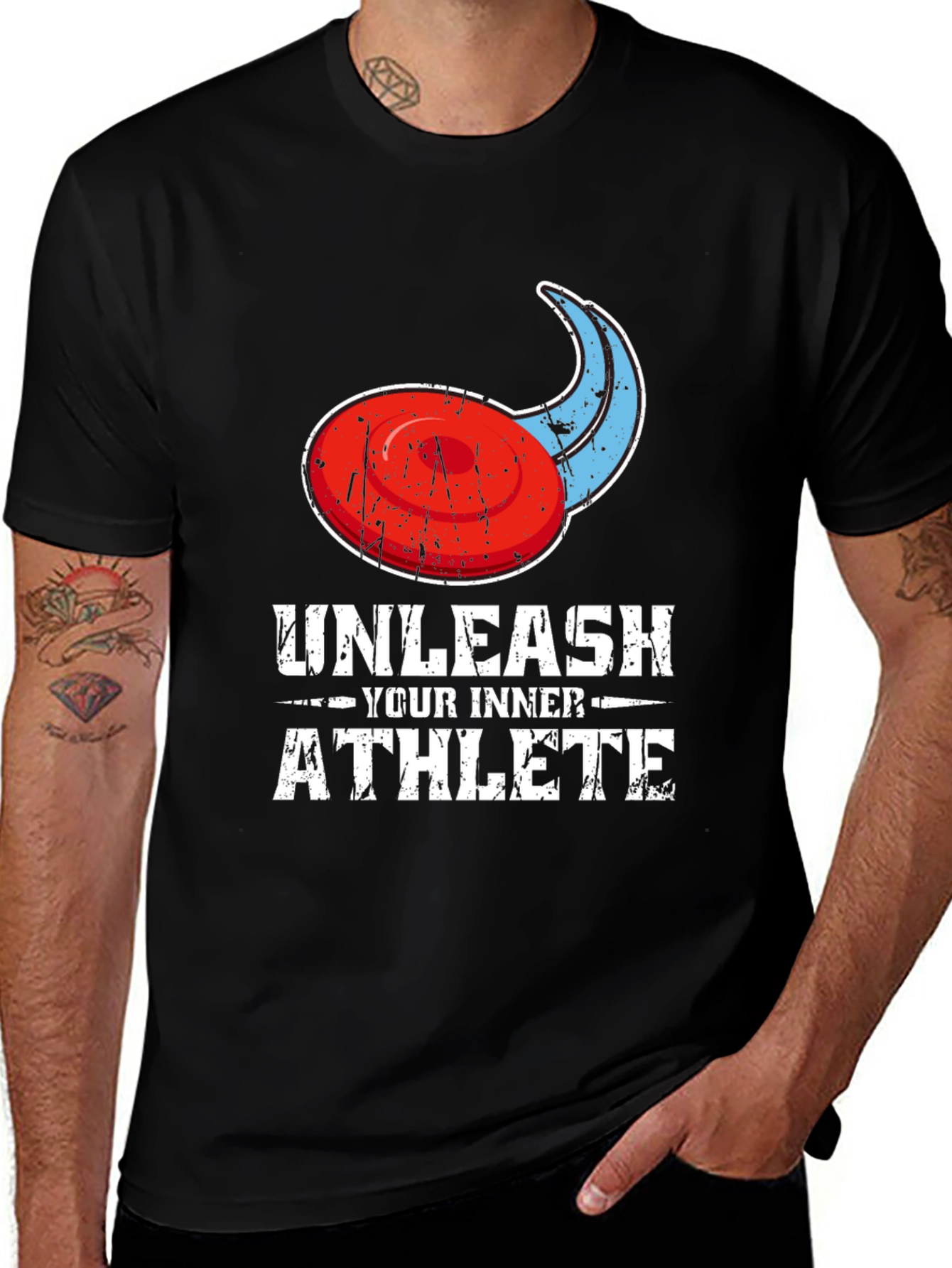 Unleash Your Inner Athlete Frisbee Graphic Tee