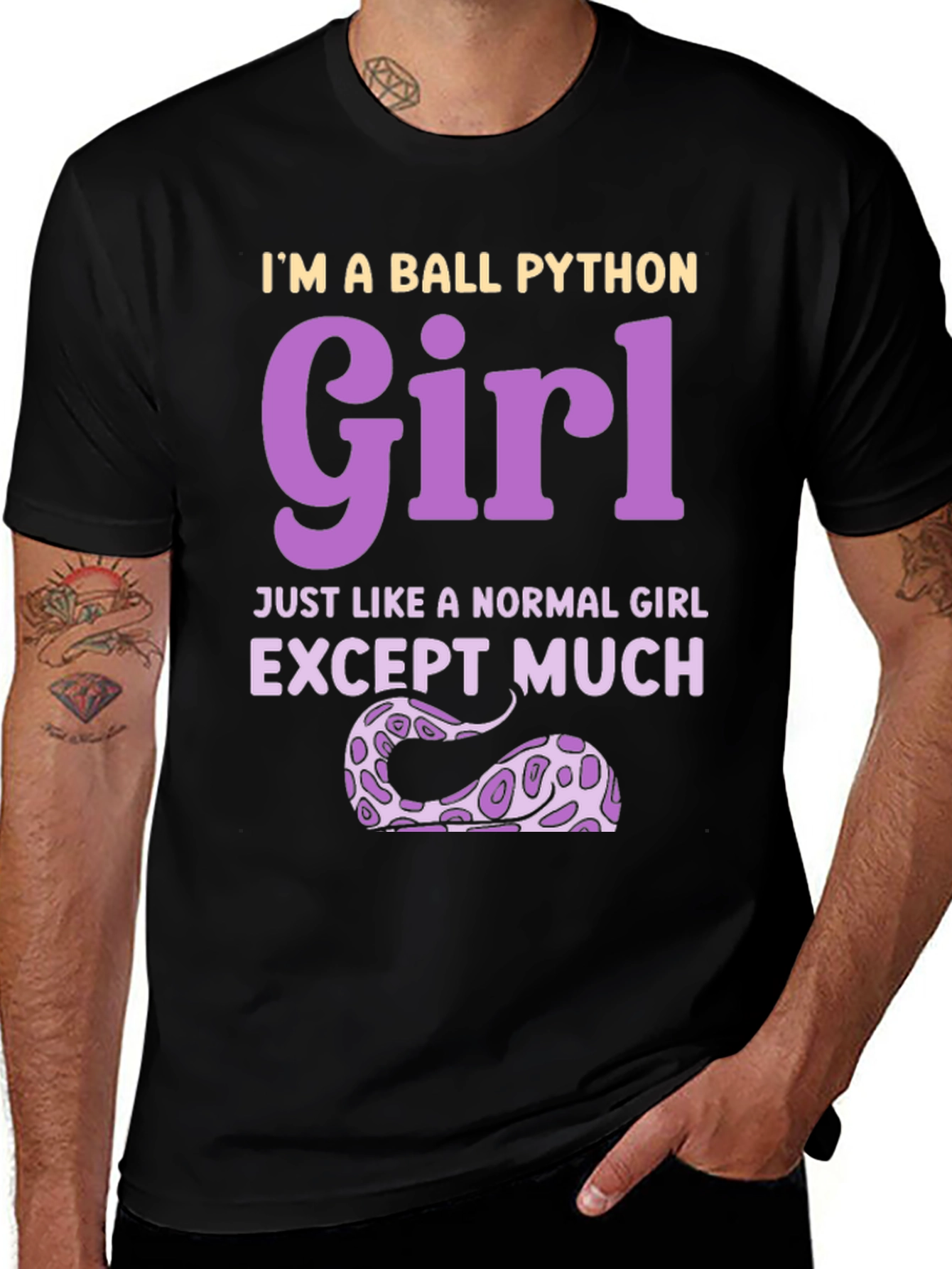 Variant 11 of Ball Python Girl Graphic T-Shirt