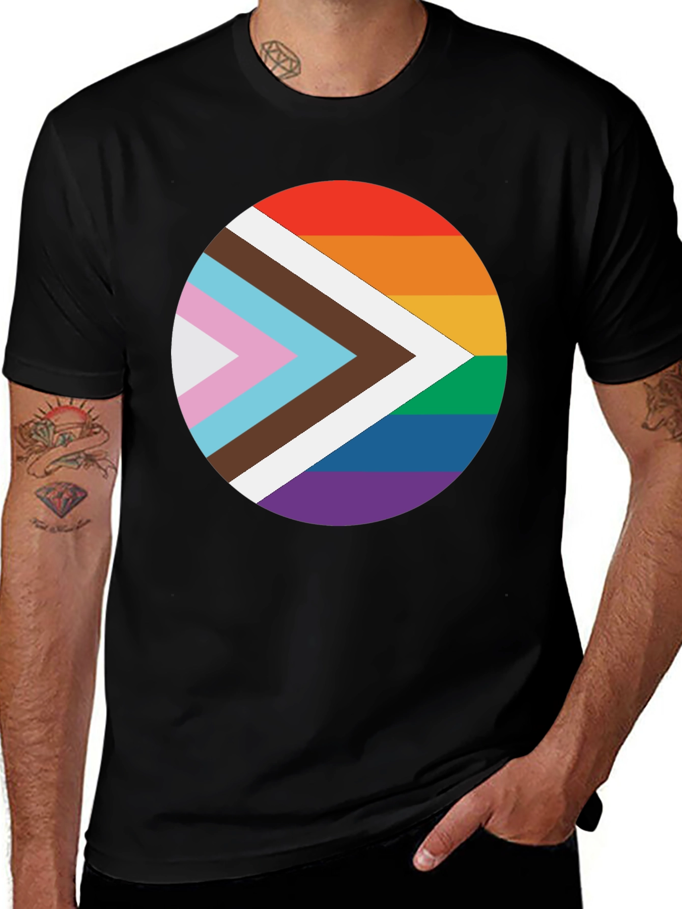 Variant 6 of Progress Pride Flag Graphic Tee