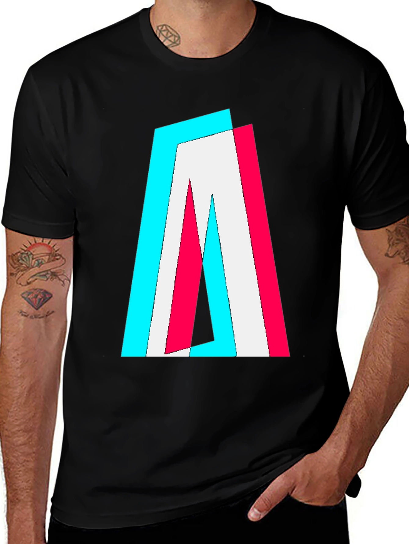 Variant 16 of Trendy Glitch Effect Logo T-Shirt