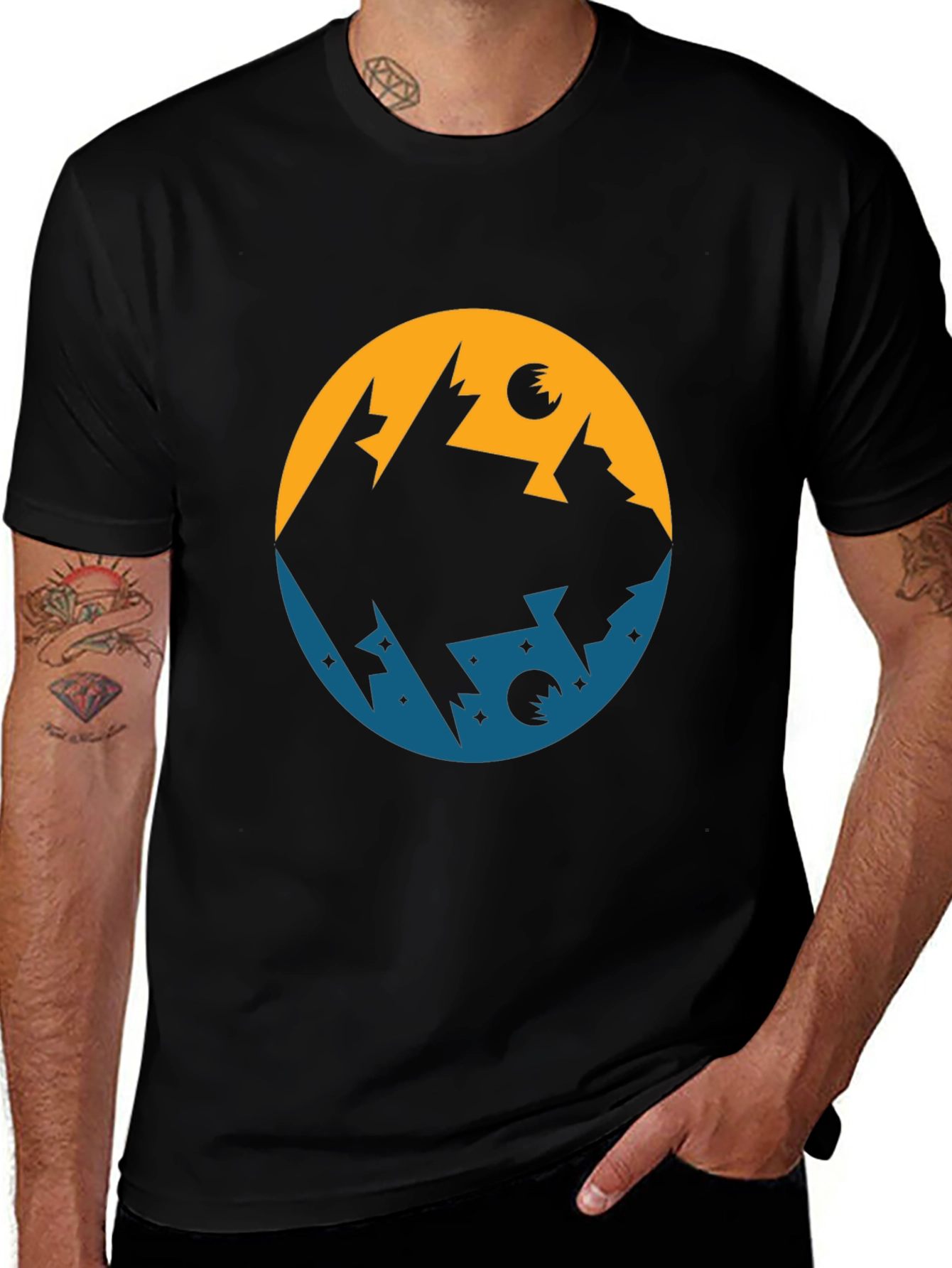 Variant 12 of Mountainscape Graphic Tee - Adventure Awaits!