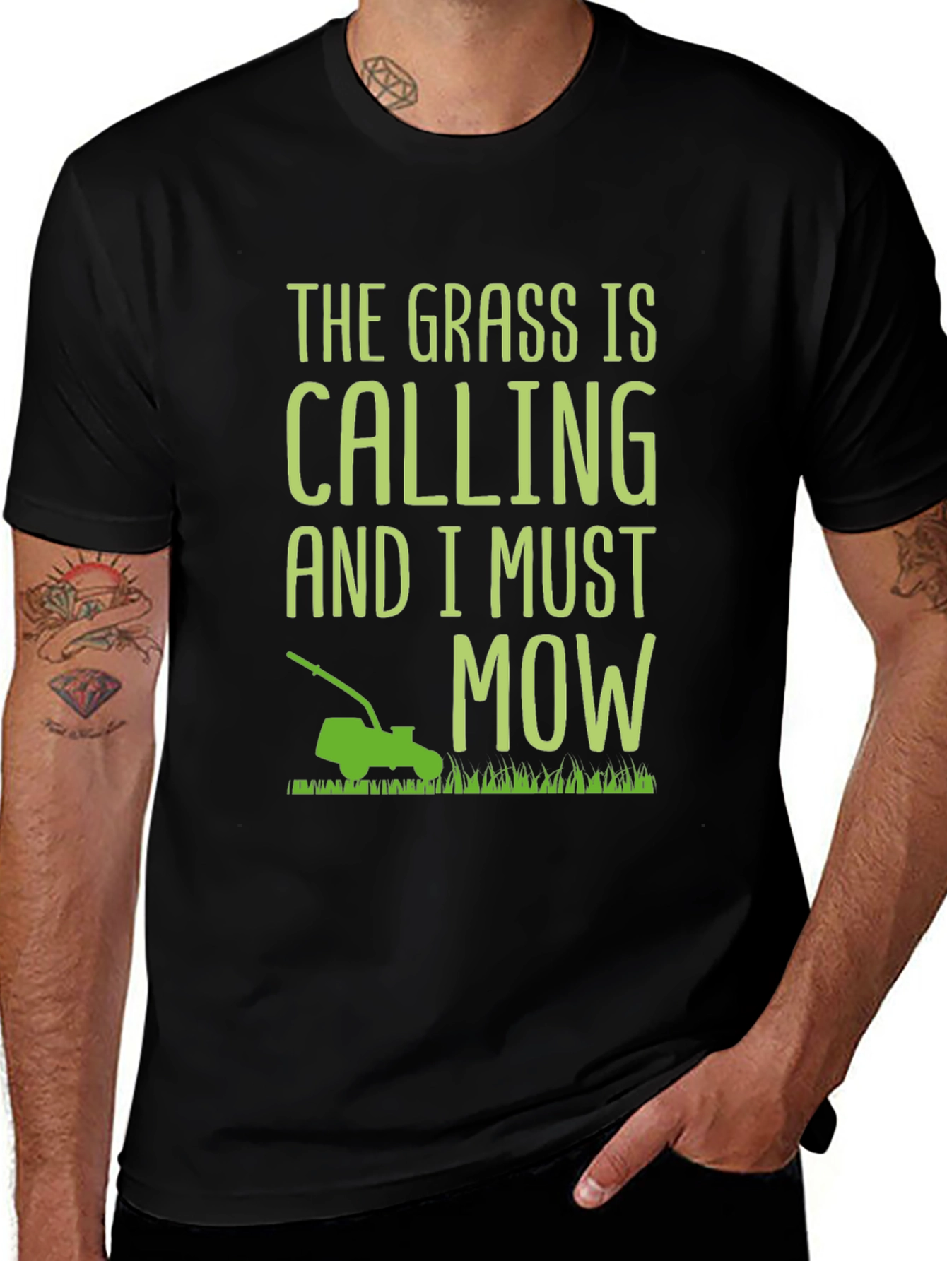 The Grass Is Calling T-Shirt - Mowing Humor