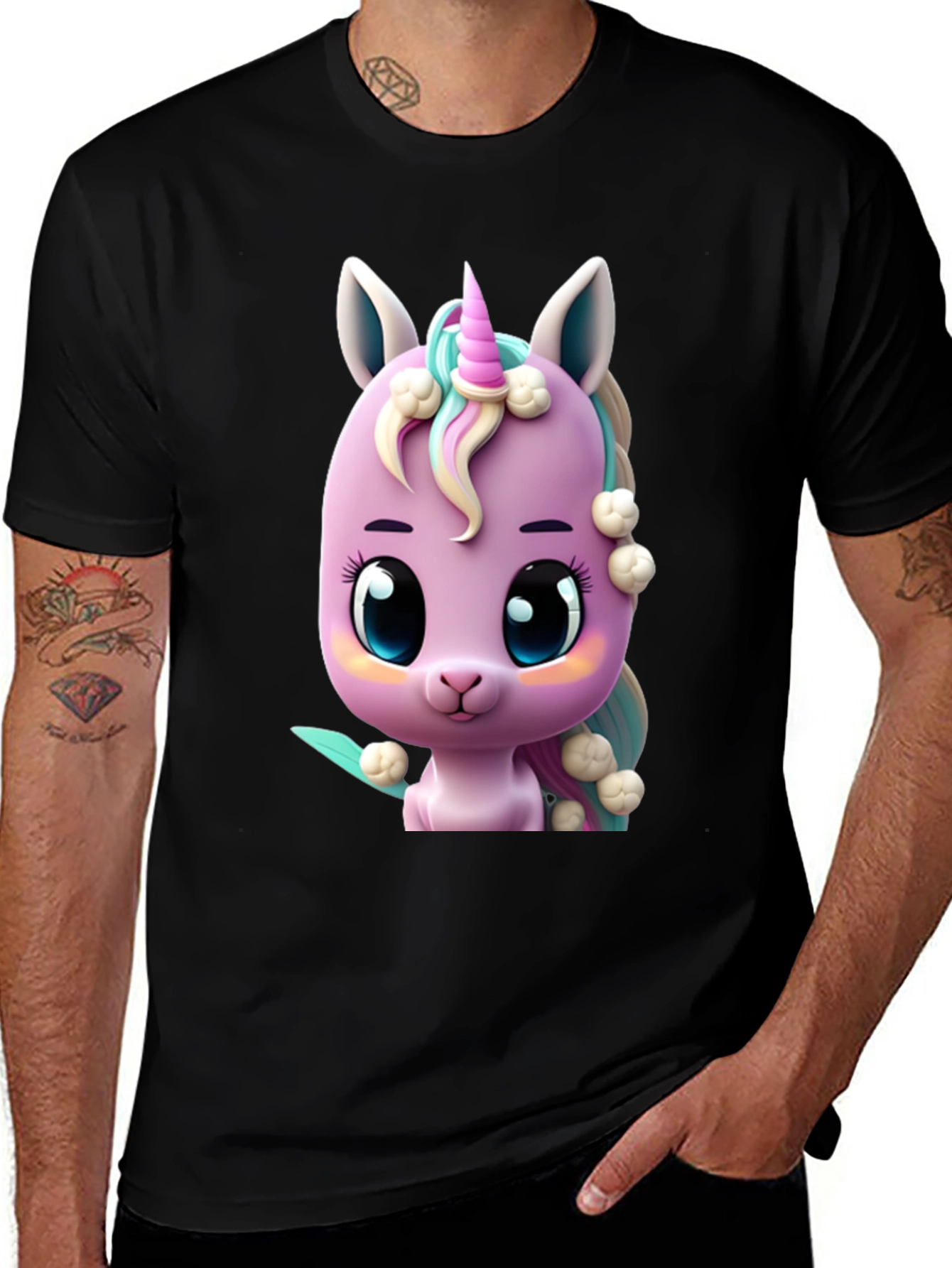Variant 24 of Cute Cartoon Unicorn Graphic T-Shirt