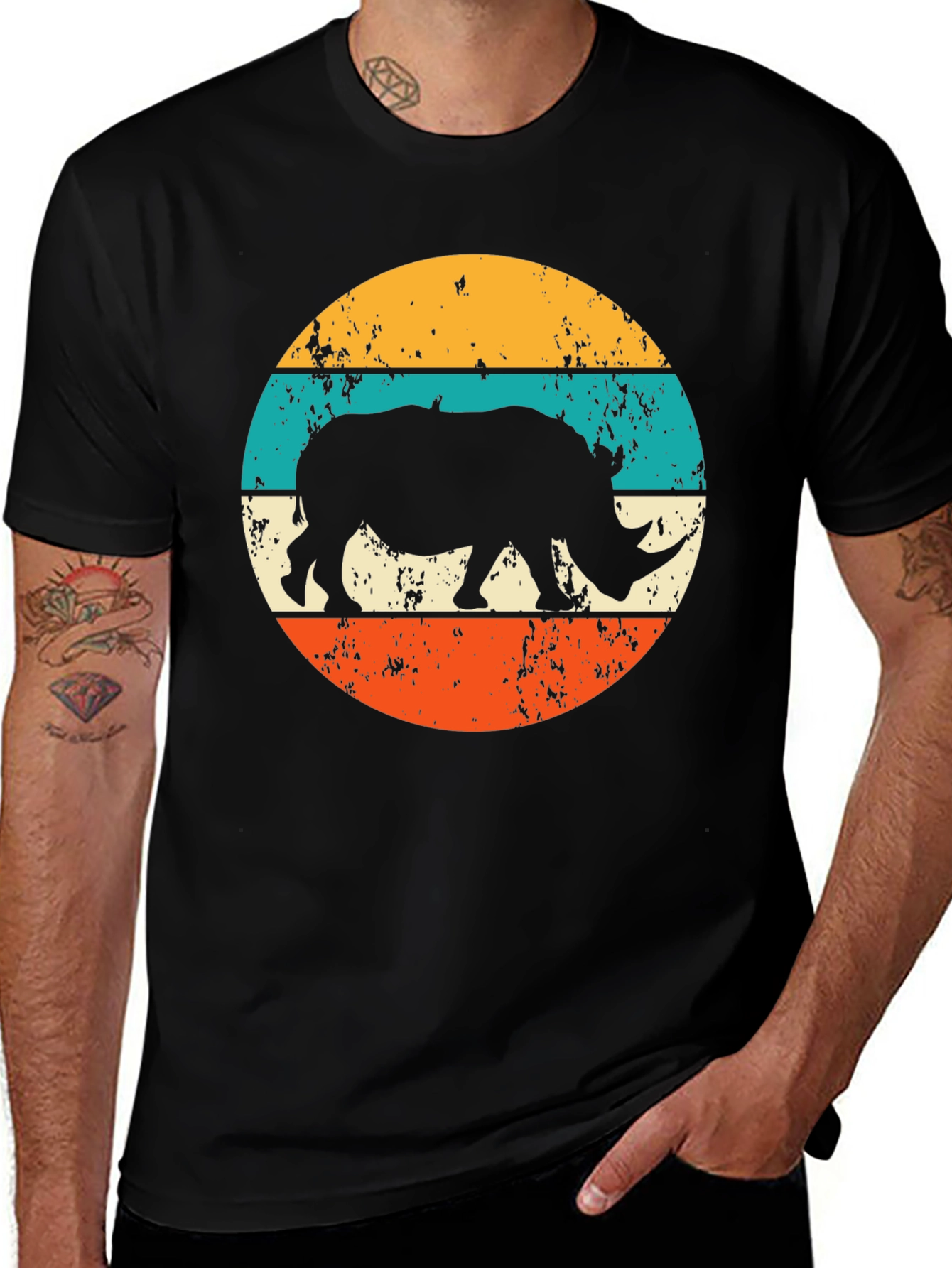 Variant 11 of Retro Rhino T-Shirt