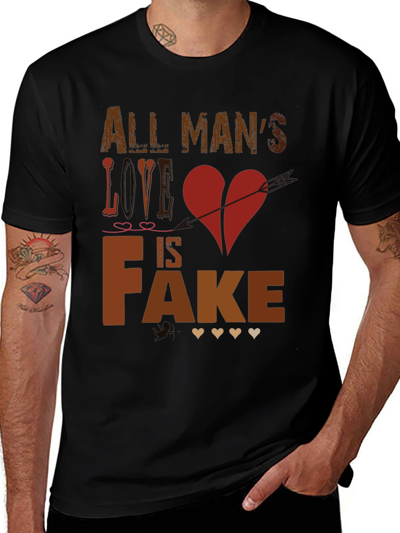 Variant 2 of All Man's Love is Fake Graphic Tee