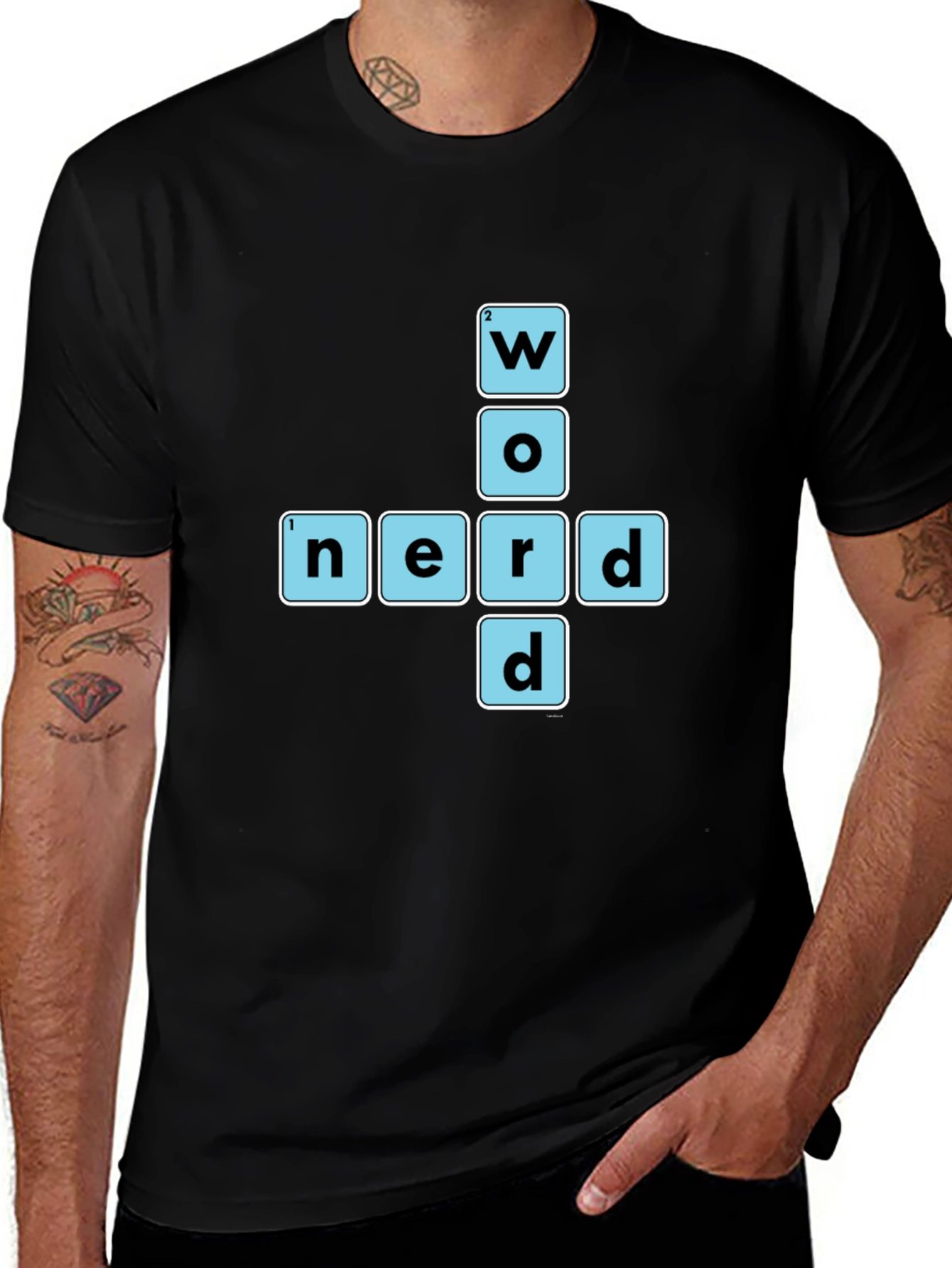 Word Nerd Graphic T-Shirt - Black Cotton Tee