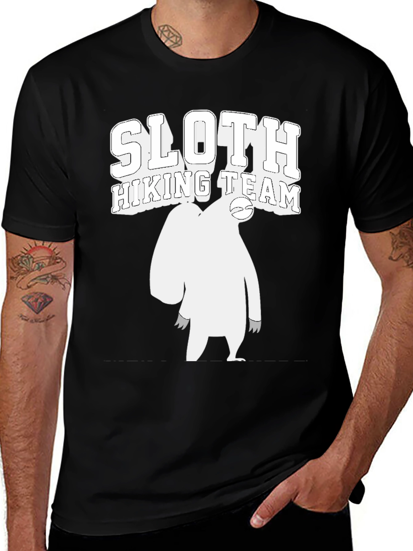 Variant 20 of Sloth Hiking Team T-Shirt Funny Graphic Tee