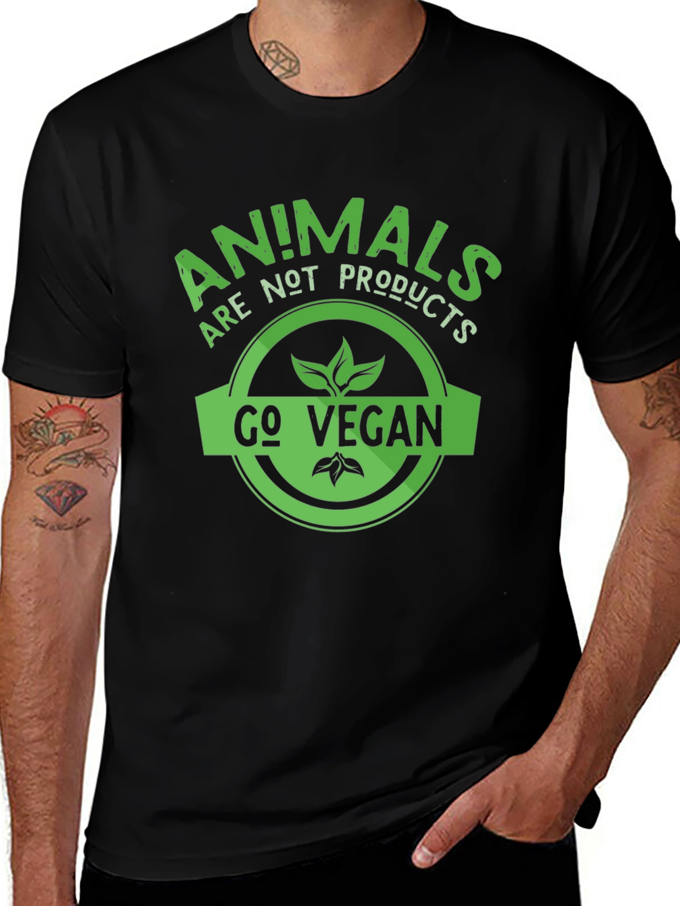Variant 12 of Vegan Slogan T-Shirt - Animals Are Not Products