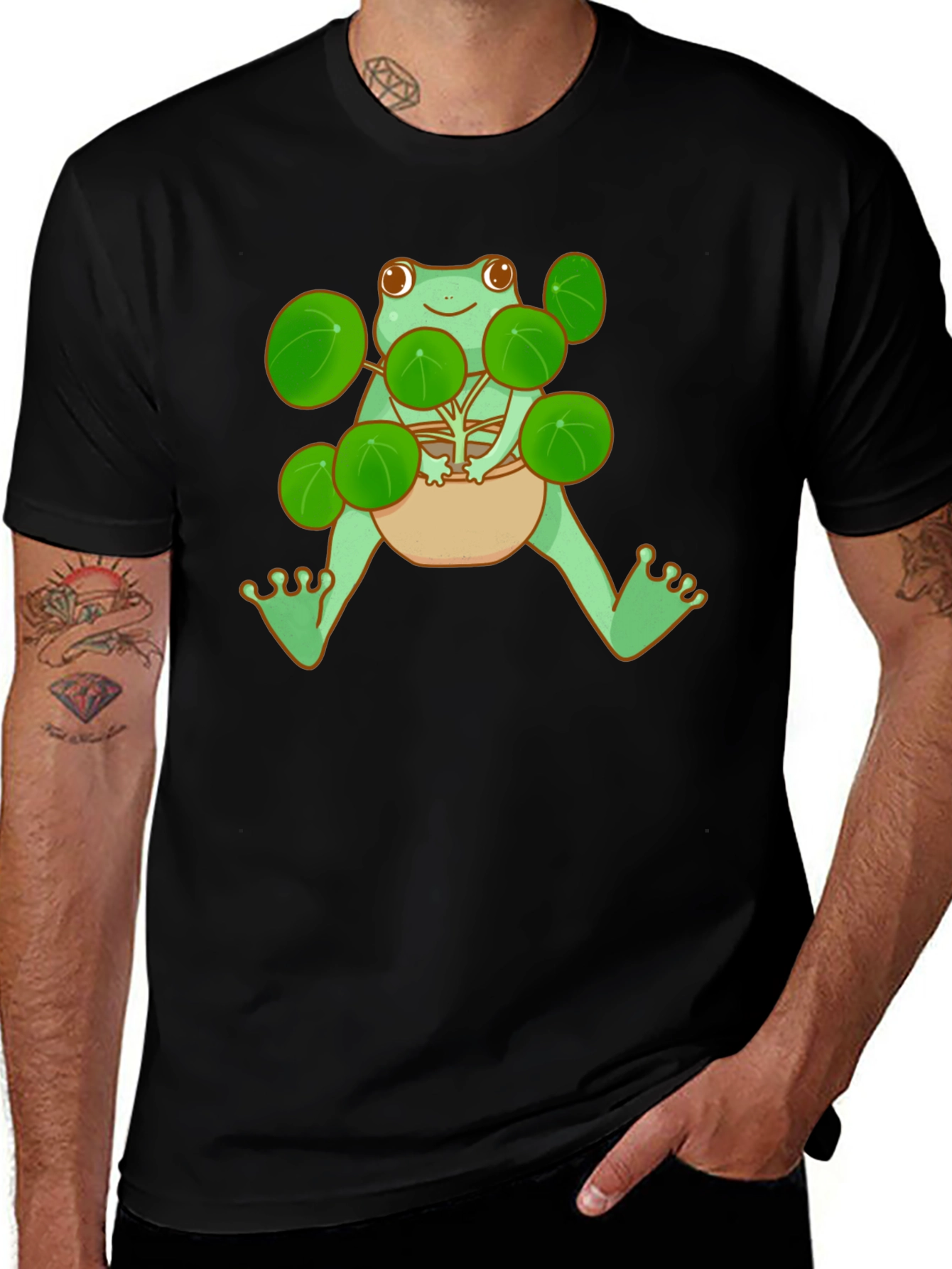 Variant 10 of Plant Frog Graphic Tee - Unique Design, Comfortable Fit
