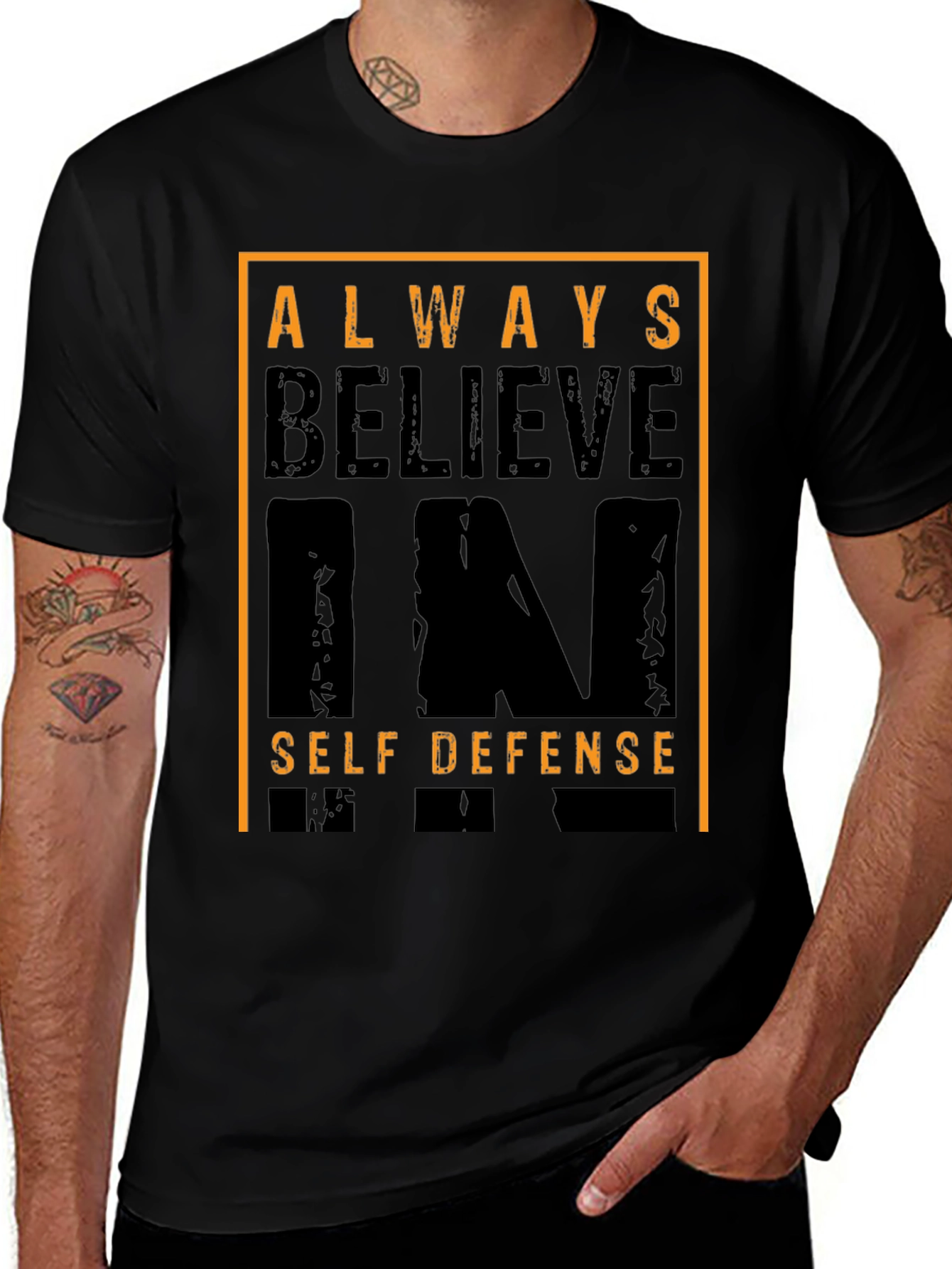 Variant 26 of Always Believe in Self Defense Graphic Tee