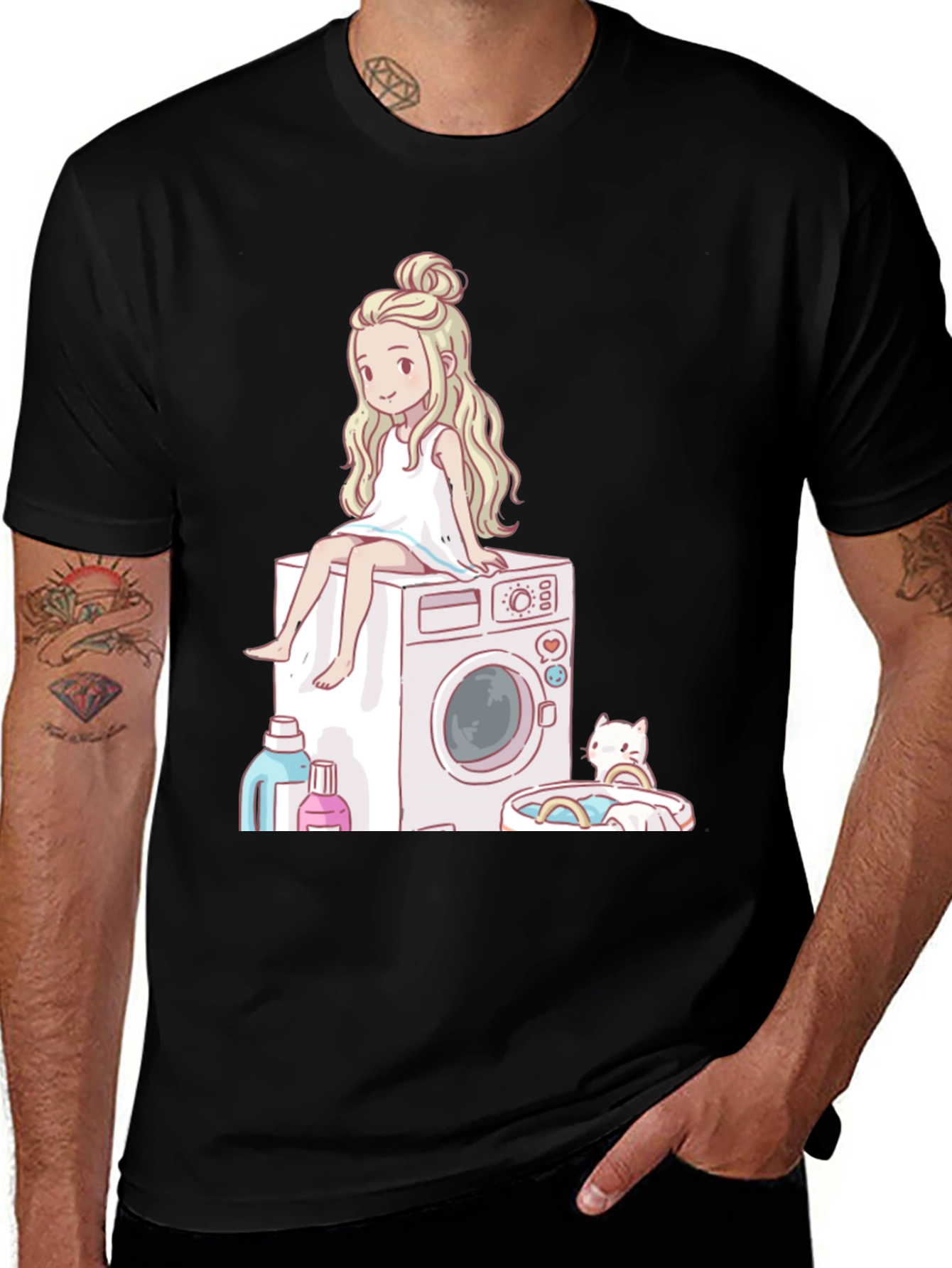 Variant 23 of Laundry Day Cartoon Graphic Tee