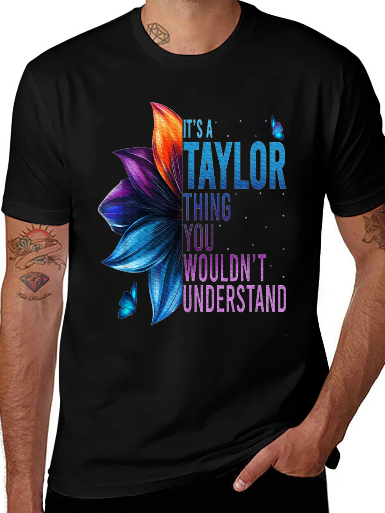 Taylor Thing T-Shirt - Floral Butterfly Design