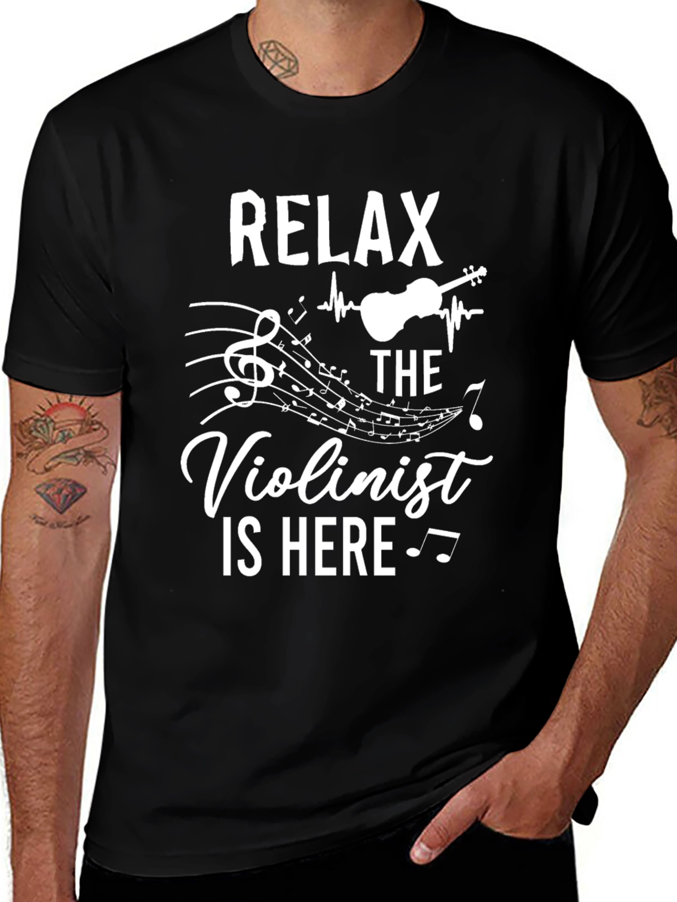 Variant 4 of Relax Violinist Here T-Shirt - Music Lover Gift