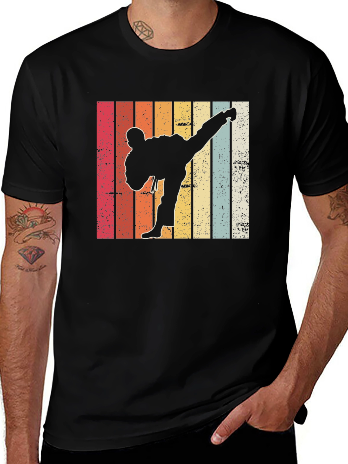 Variant 26 of Vintage Karate Kick Graphic Tee