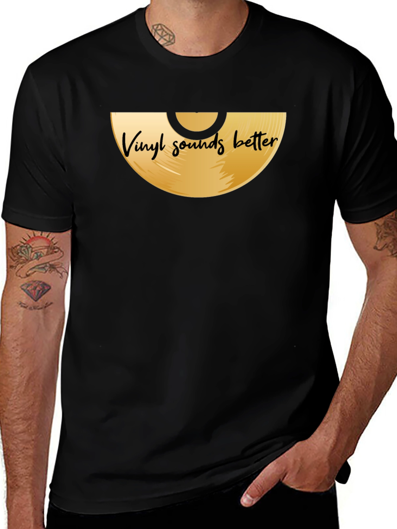 Variant 24 of Vinyl Sounds Better Graphic Tee - Music Lover Shirt