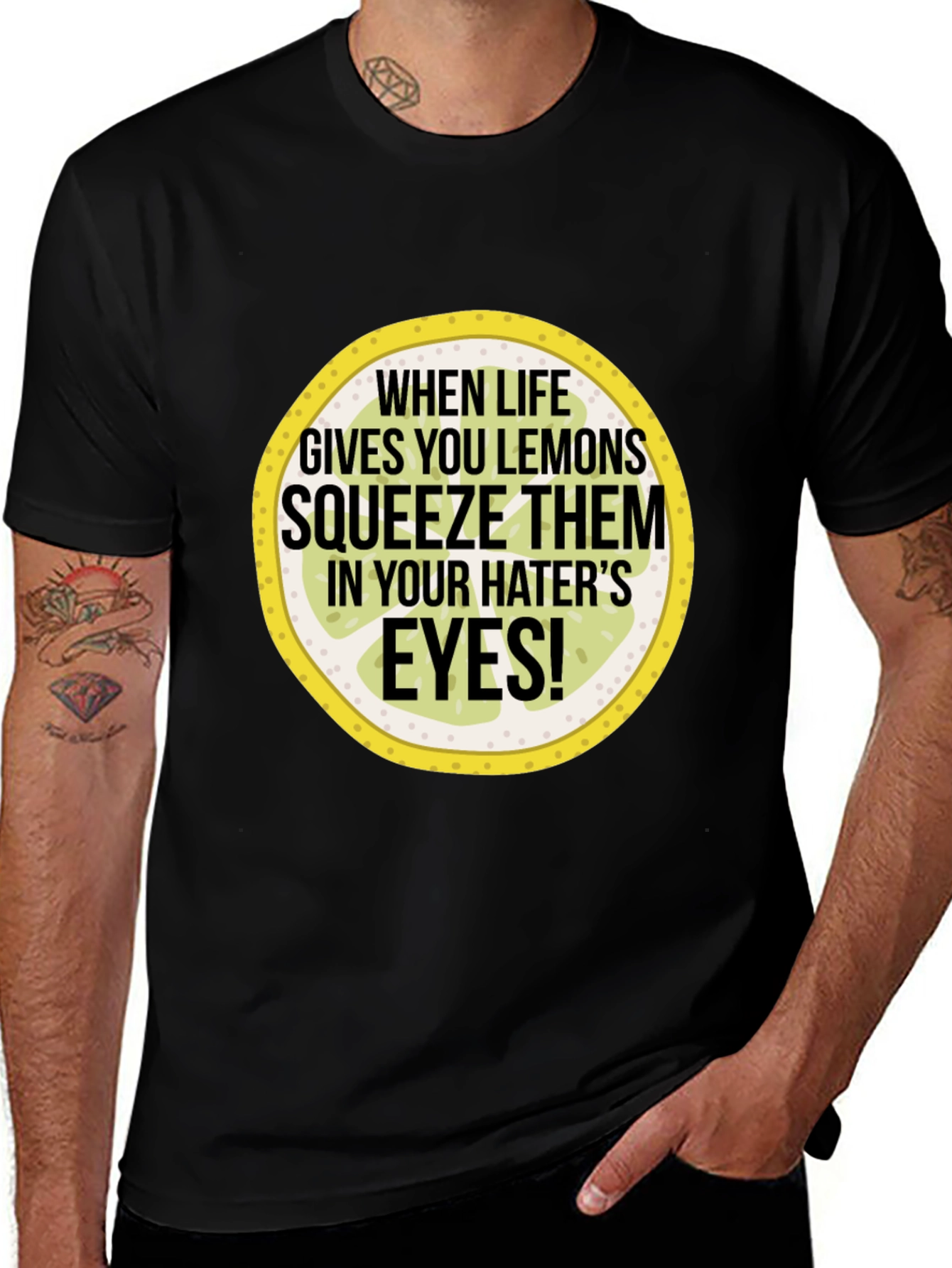Variant 23 of Lemons Hater's Eyes Black T-Shirt