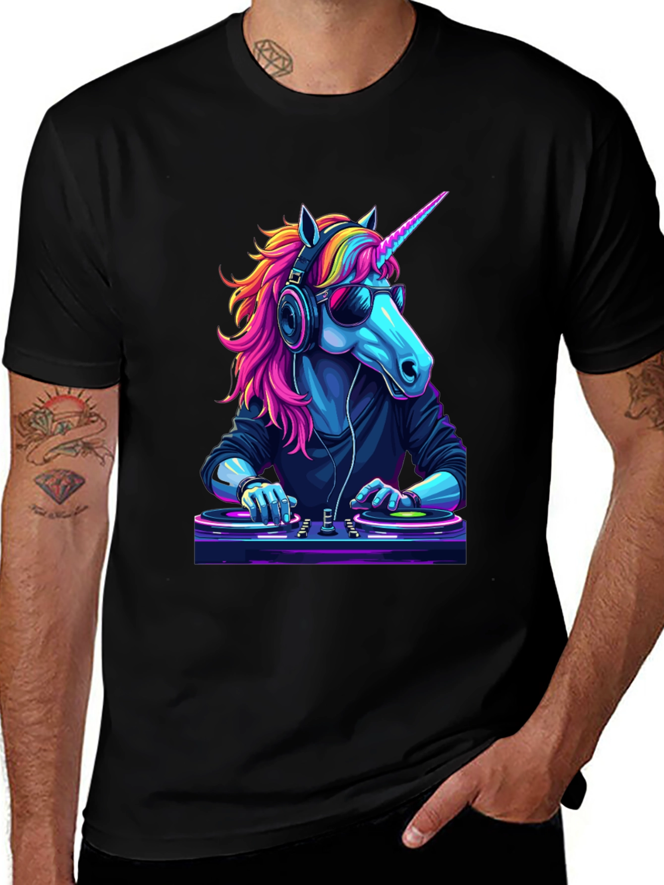 Variant 25 of DJ Unicorn Graphic Tee - Cool & Fun Design!