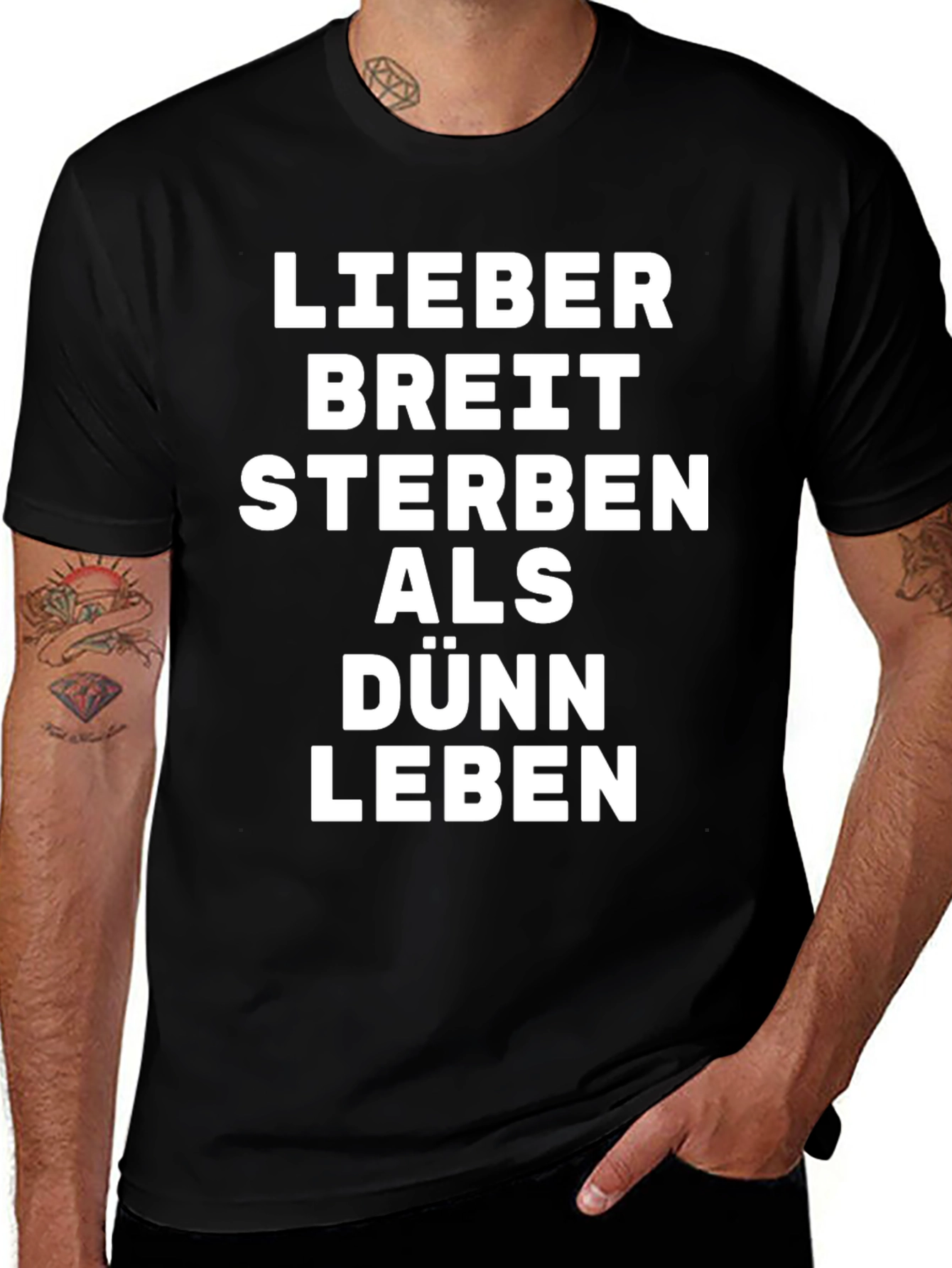 Variant 16 of Lieber Breit Sterben T-Shirt - Funny Slogan Tee