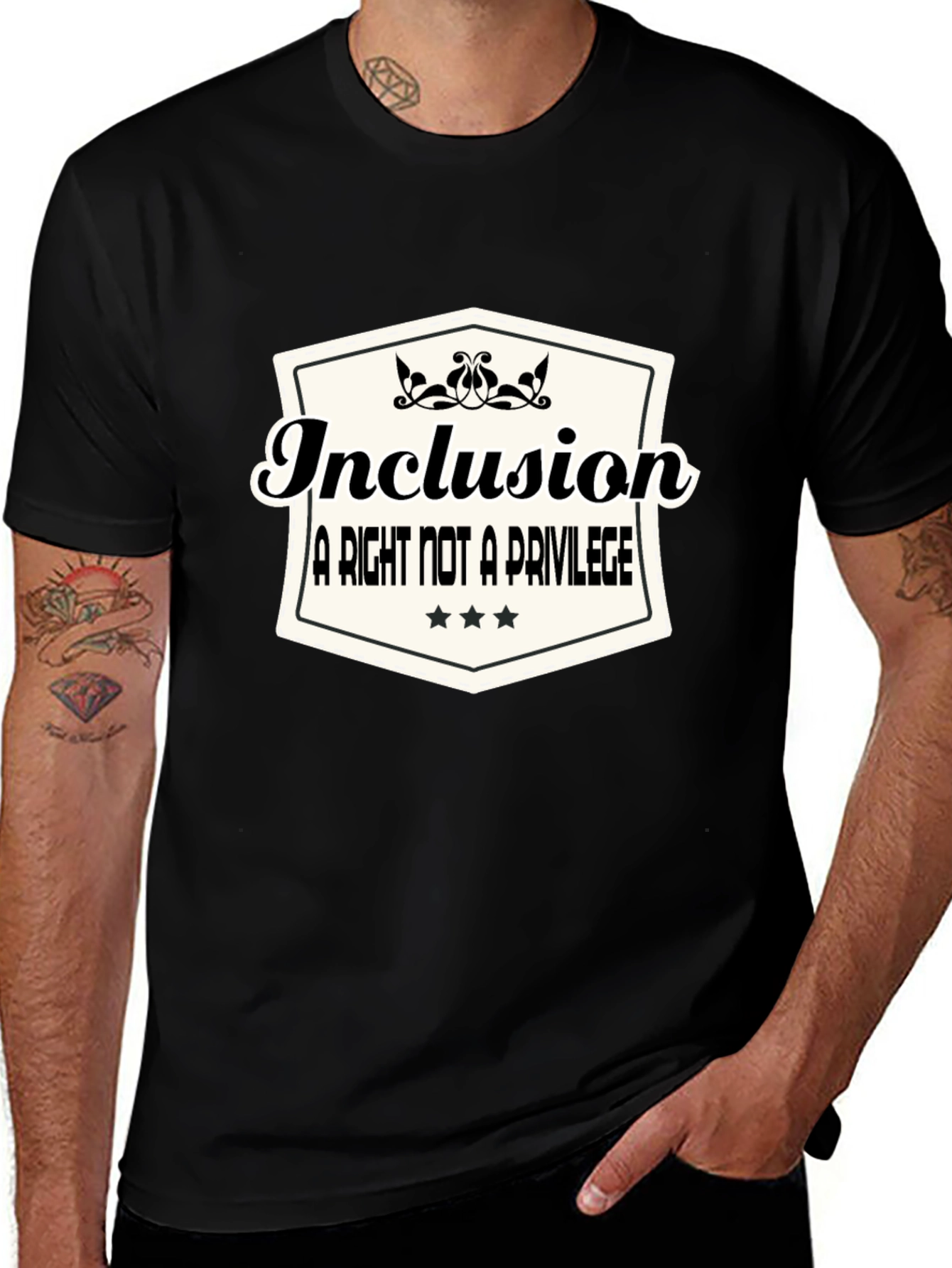 Variant 13 of Inclusion T-Shirt: A Right Not a Privilege