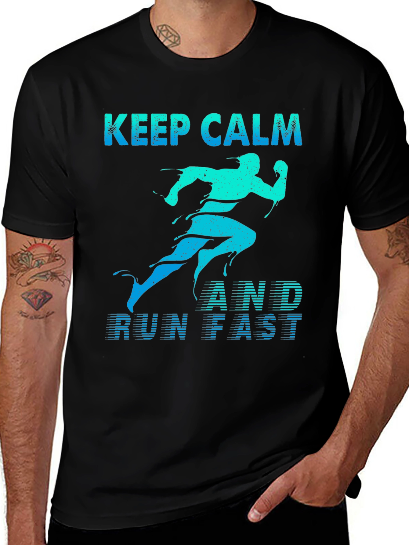 Variant 9 of Keep Calm and Run Fast Graphic Tee